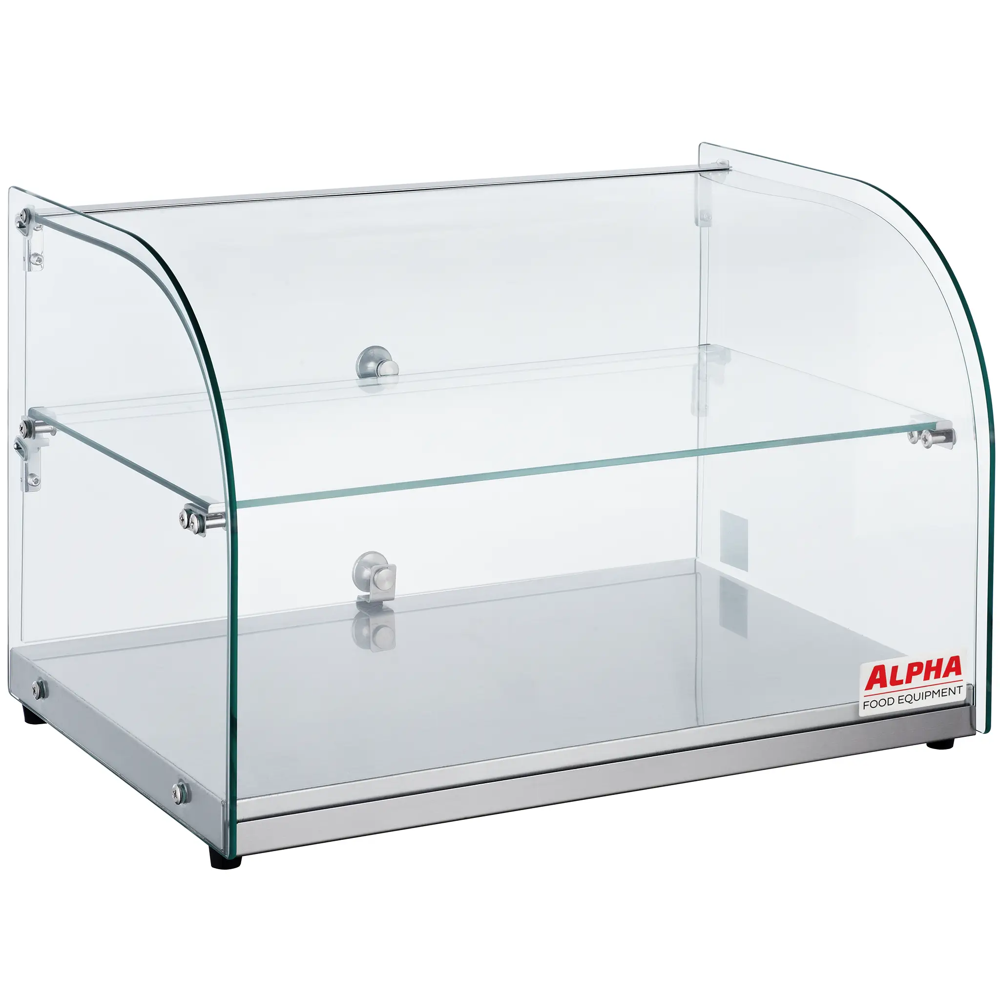 Alpha AD-22-2 Double Tier 22" Curved Glass Display Case