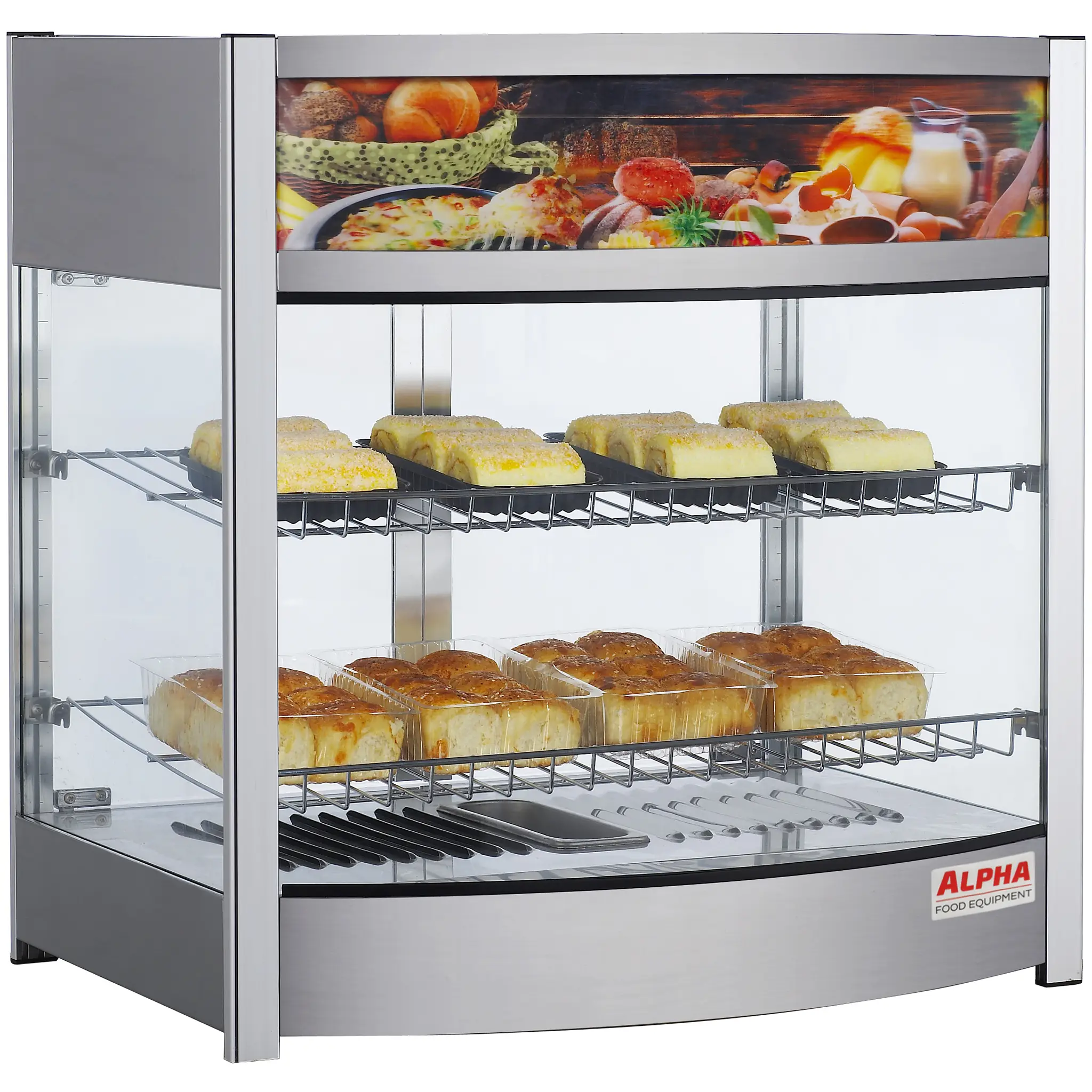 Alpha ADW-107 Glass Display 26" Food Warmer - Image 2