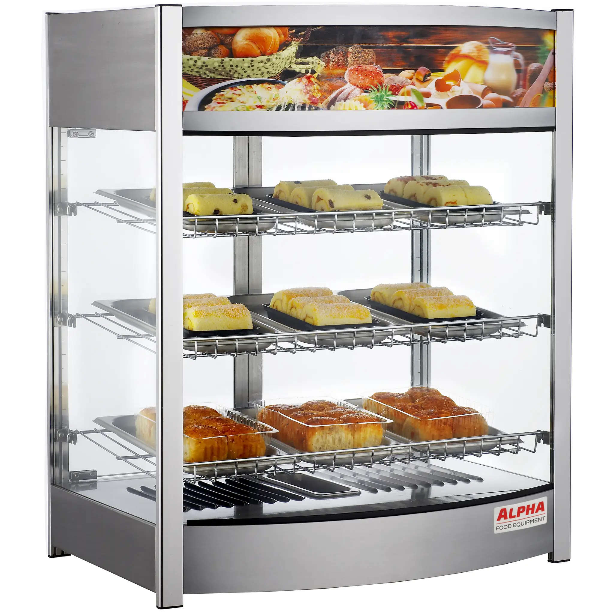 Alpha ADW-137 Glass Display 26" Food Warmer - Image 2