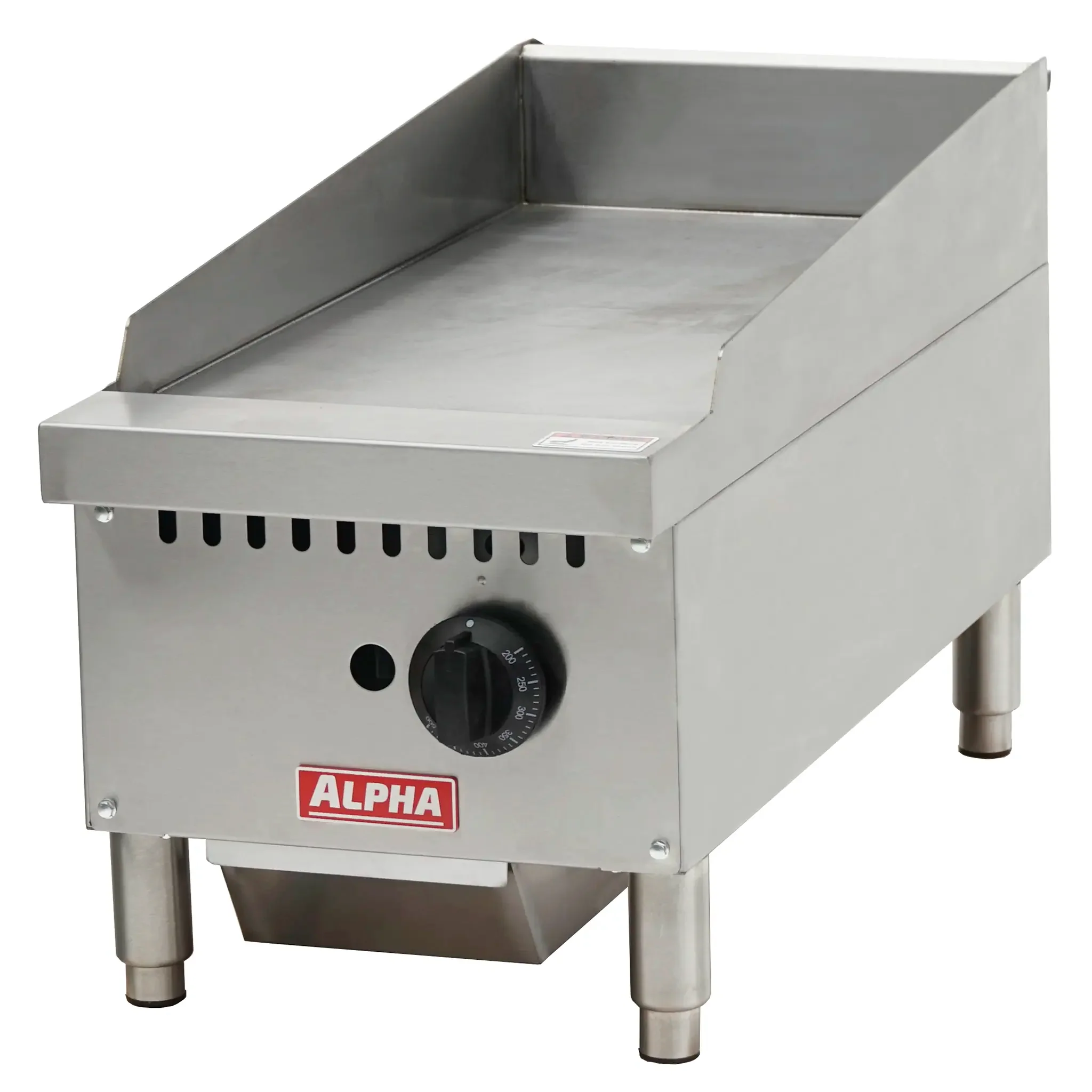 Alpha AG-12T Natural Gas/Propane 12" Thermostatic Griddle - 22.5" Deep Plate
