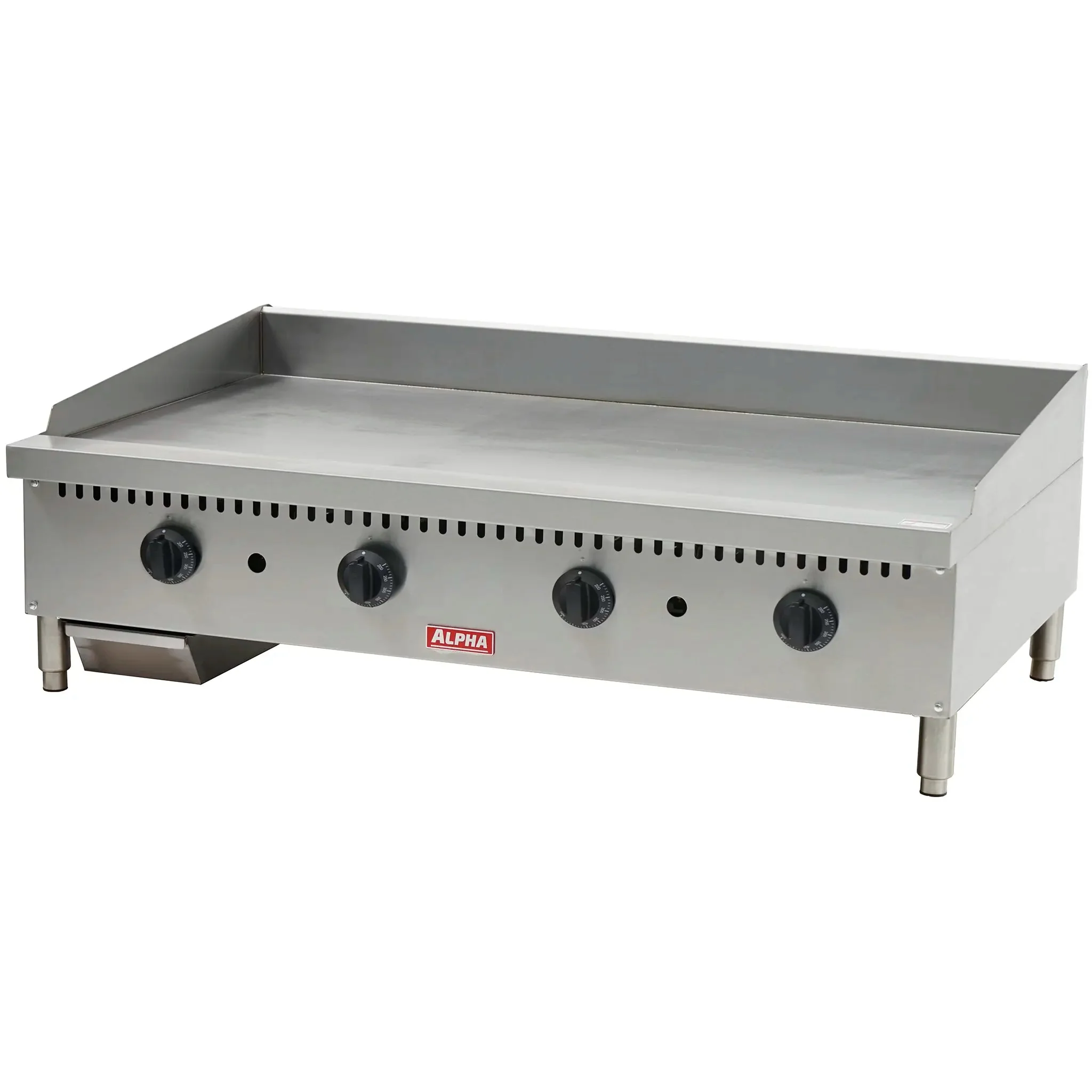 Alpha AG-48T Natural Gas/Propane 48" Thermostatic Griddle - 22.5" Deep Plate