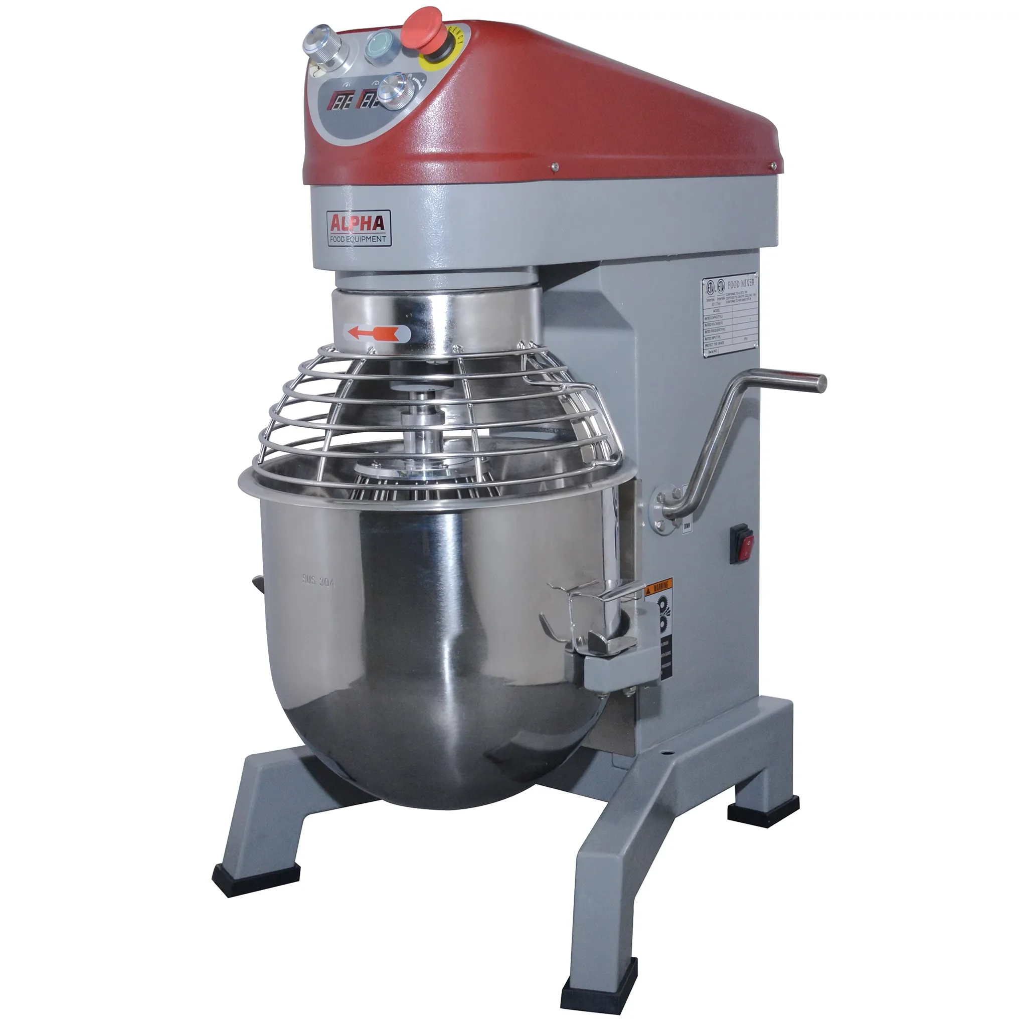 Alpha AVP-20 Commercial Planetary Stand Mixer - 20 Qt Capacity, 120V