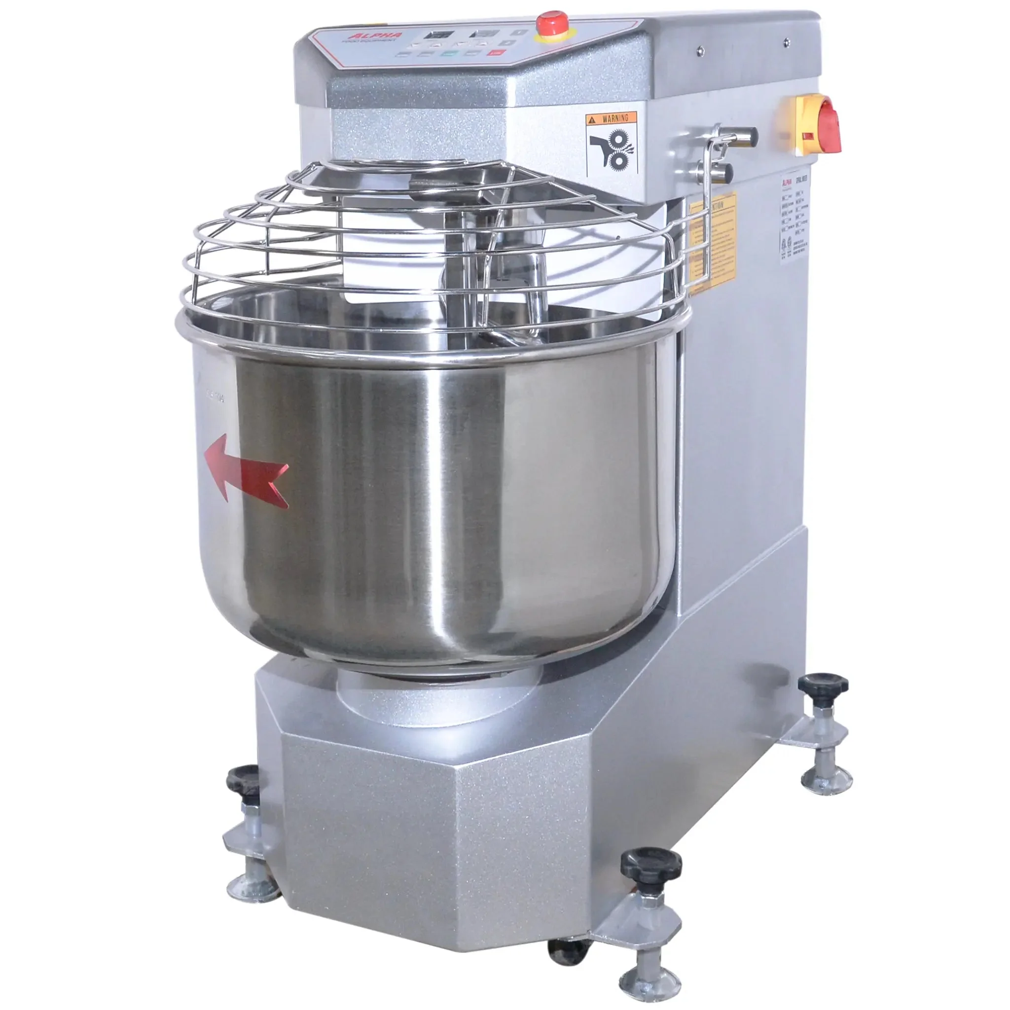 Alpha AVS-40 Ten Speed Commercial Spiral Mixer - 40Qt Capacity, 208V Single Phase