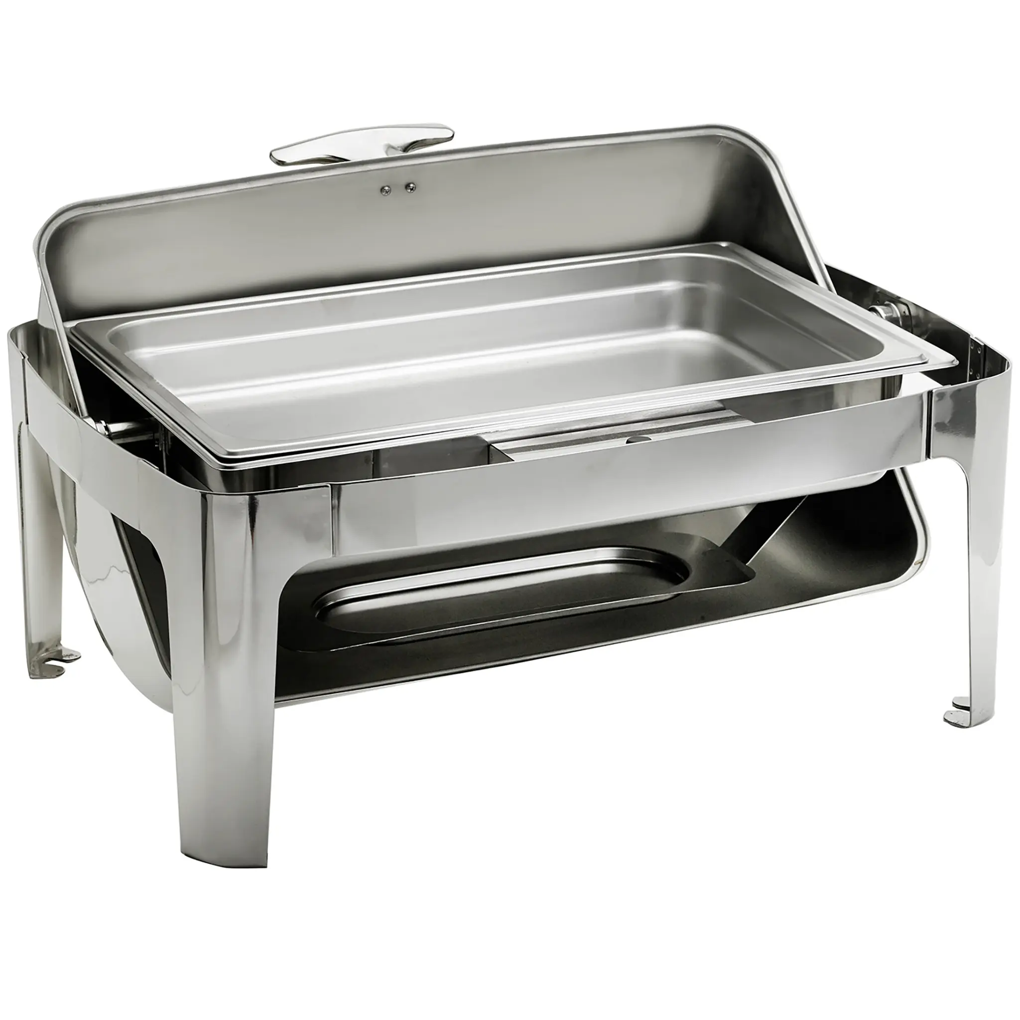 Alpha Deluxe Full Size Roll Top Stainless Steel Chafing Dish Set - Various Styles - Image 2