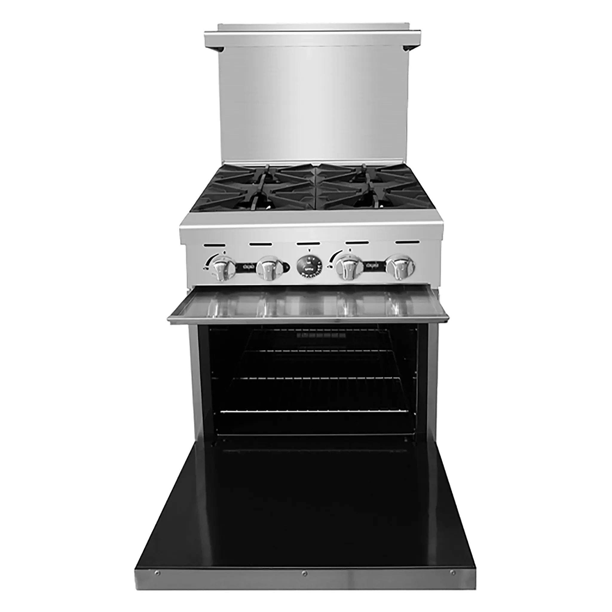 Atosa AGR-4B Natural Gas/Propane 24" Stove Top Cooking Range - 4 Burners - Image 4