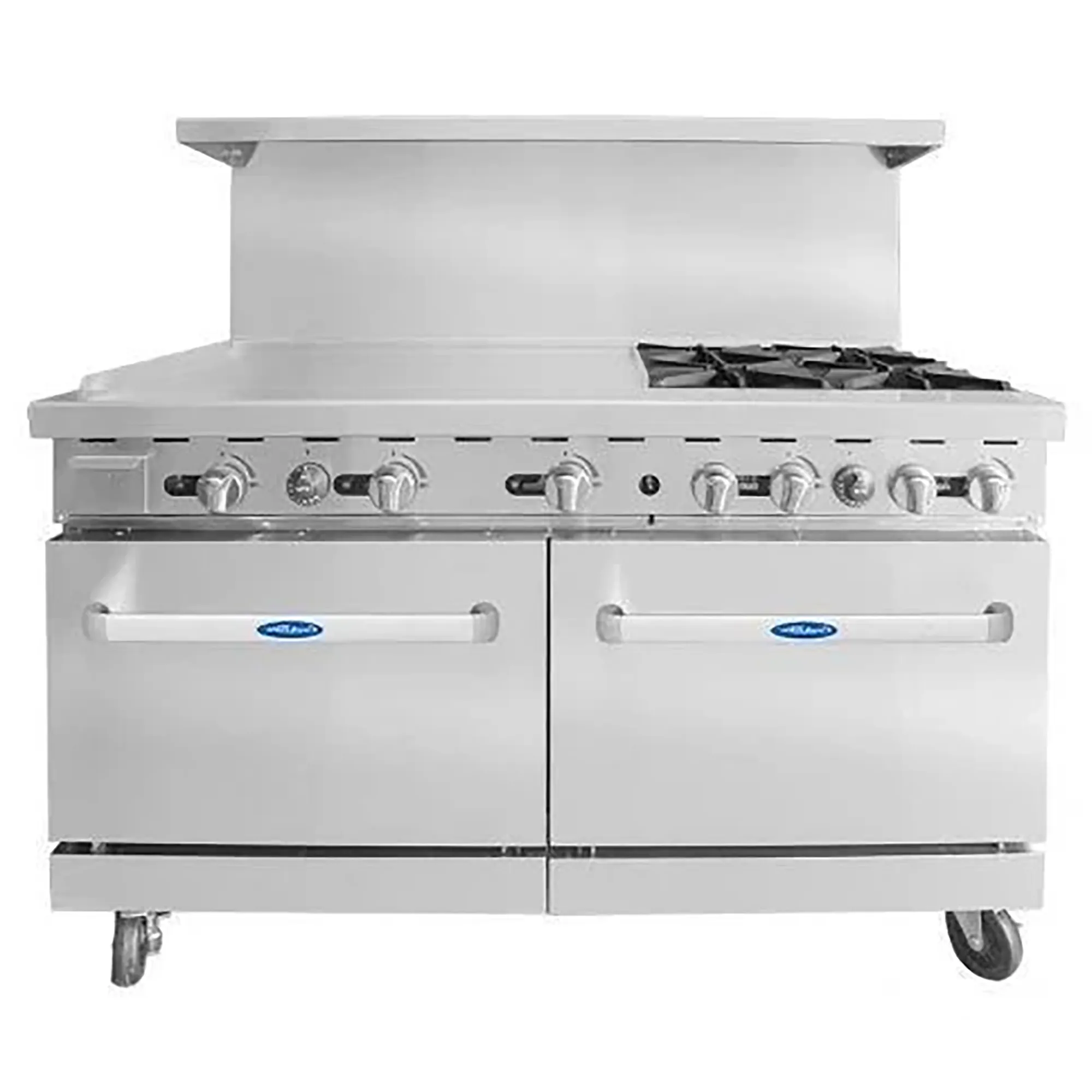 Atosa AGR-4B36GR Natural Gas/Propane 60" Stove Top Range - 4 Burners & 36" Griddle - Various Configurations - Image 2