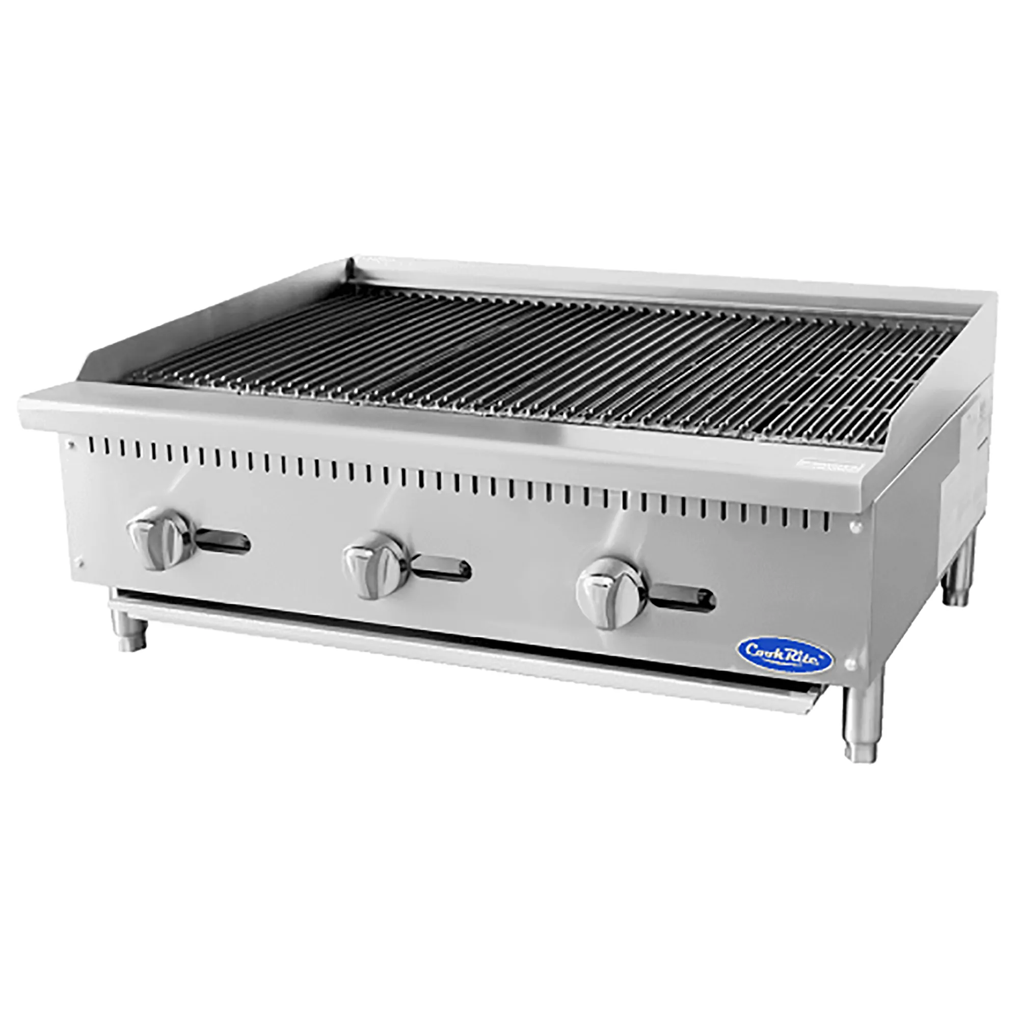 Atosa ATRC/ATCB-36 Series Natural Gas/Propane 36" Heavy Duty Charbroiler - Radiant or Lava Rock - Image 3