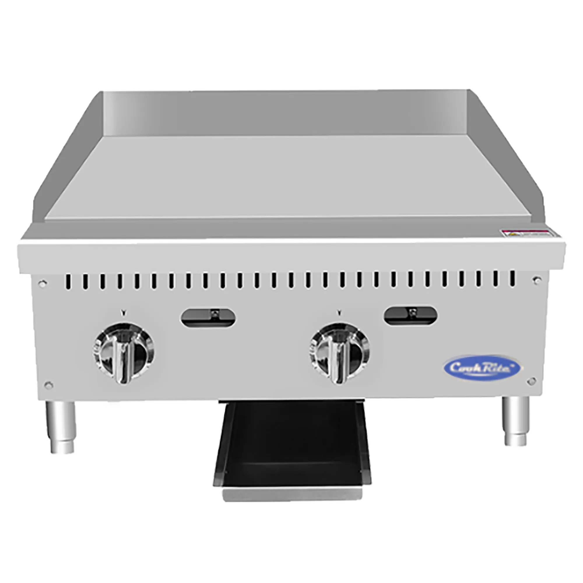 Atosa ATTG-24 Natural Gas/Propane 24" Thermostatic Griddle - 19.9" Deep Plate - Image 4