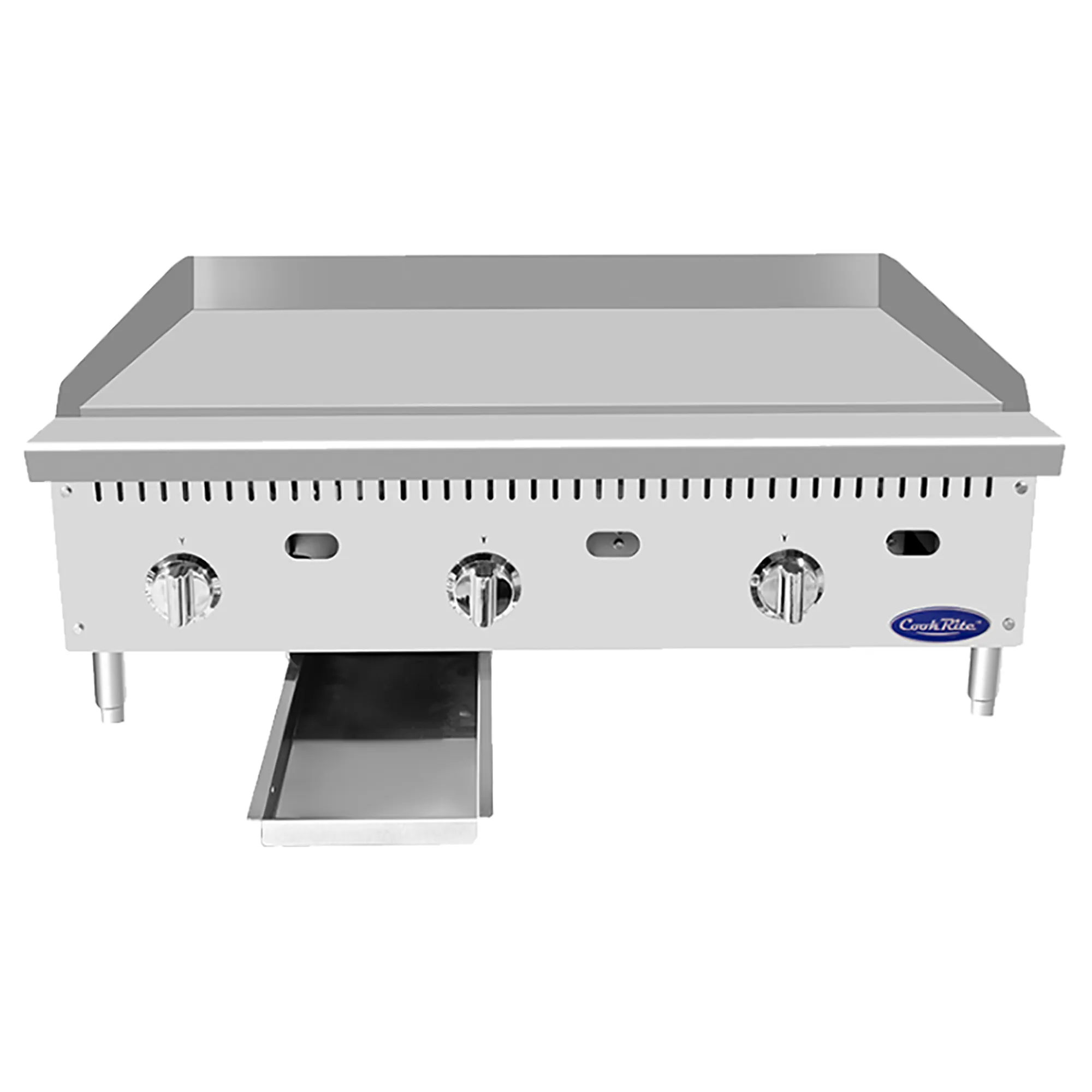 Atosa ATTG-36 Natural Gas/Propane 36" Thermostatic Griddle - 19.9" Deep Plate - Image 4