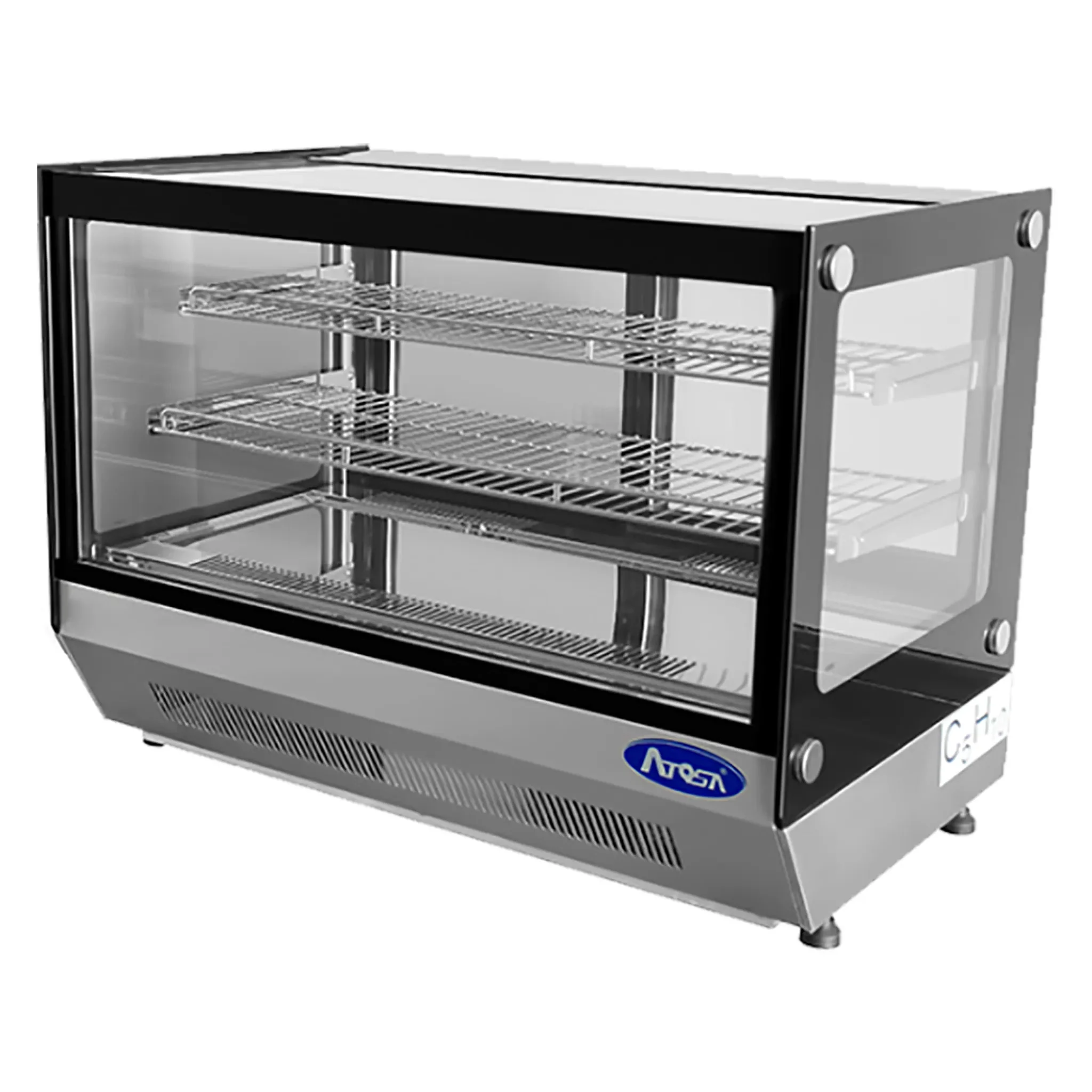 Atosa CRDS-56 Counter Top 36" Square Glass Refrigerated Pastry Display Case - Image 3