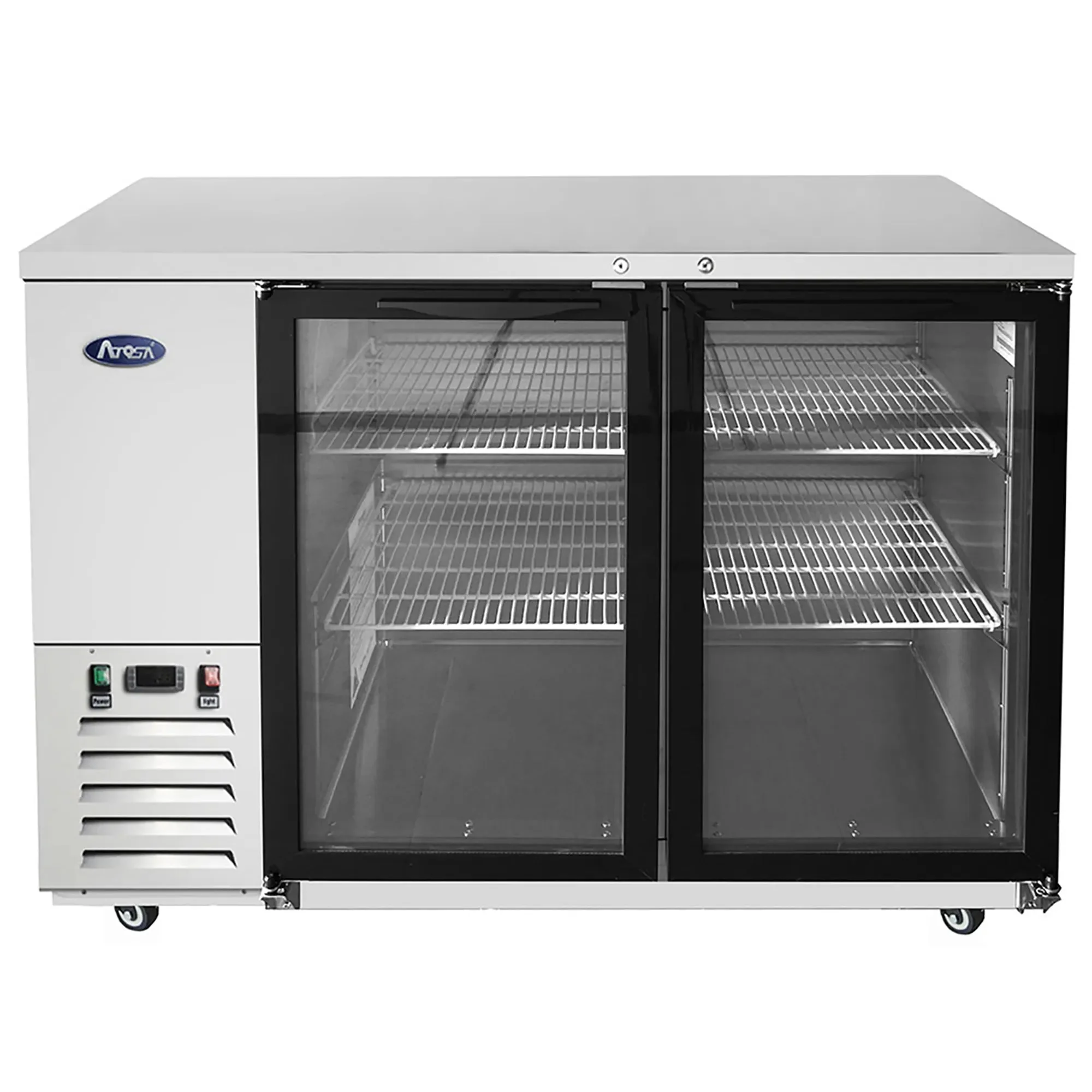 Atosa MBB59GR Stainless Steel 59" Double Door Back Bar Cooler - Various Configurations - Image 2