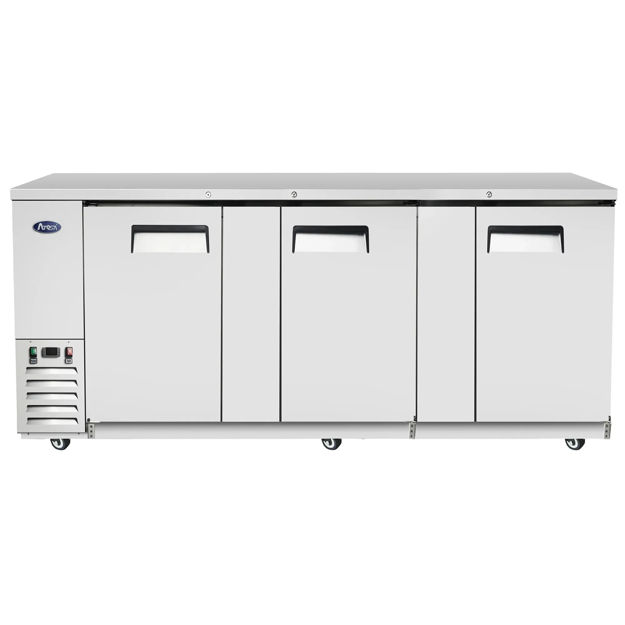 Atosa MBB90GR Stainless Steel 90" Triple Door Back Bar Cooler - Various Configurations
