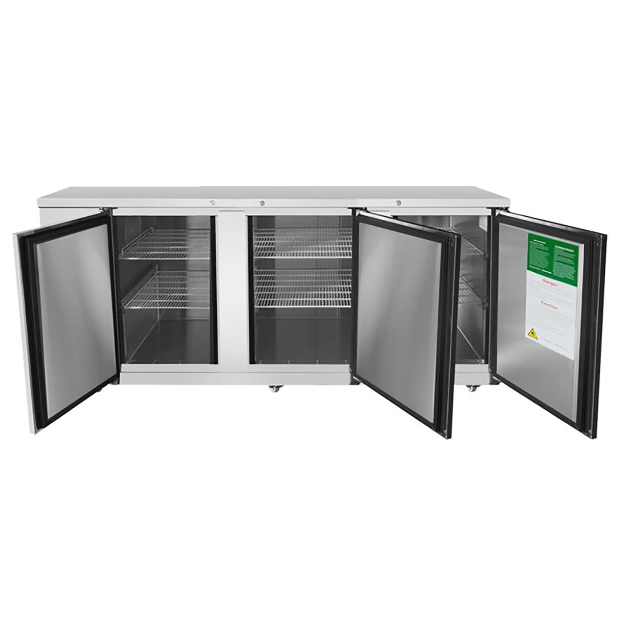 Atosa MBB90GR Stainless Steel 90" Triple Door Back Bar Cooler - Various Configurations - Image 3