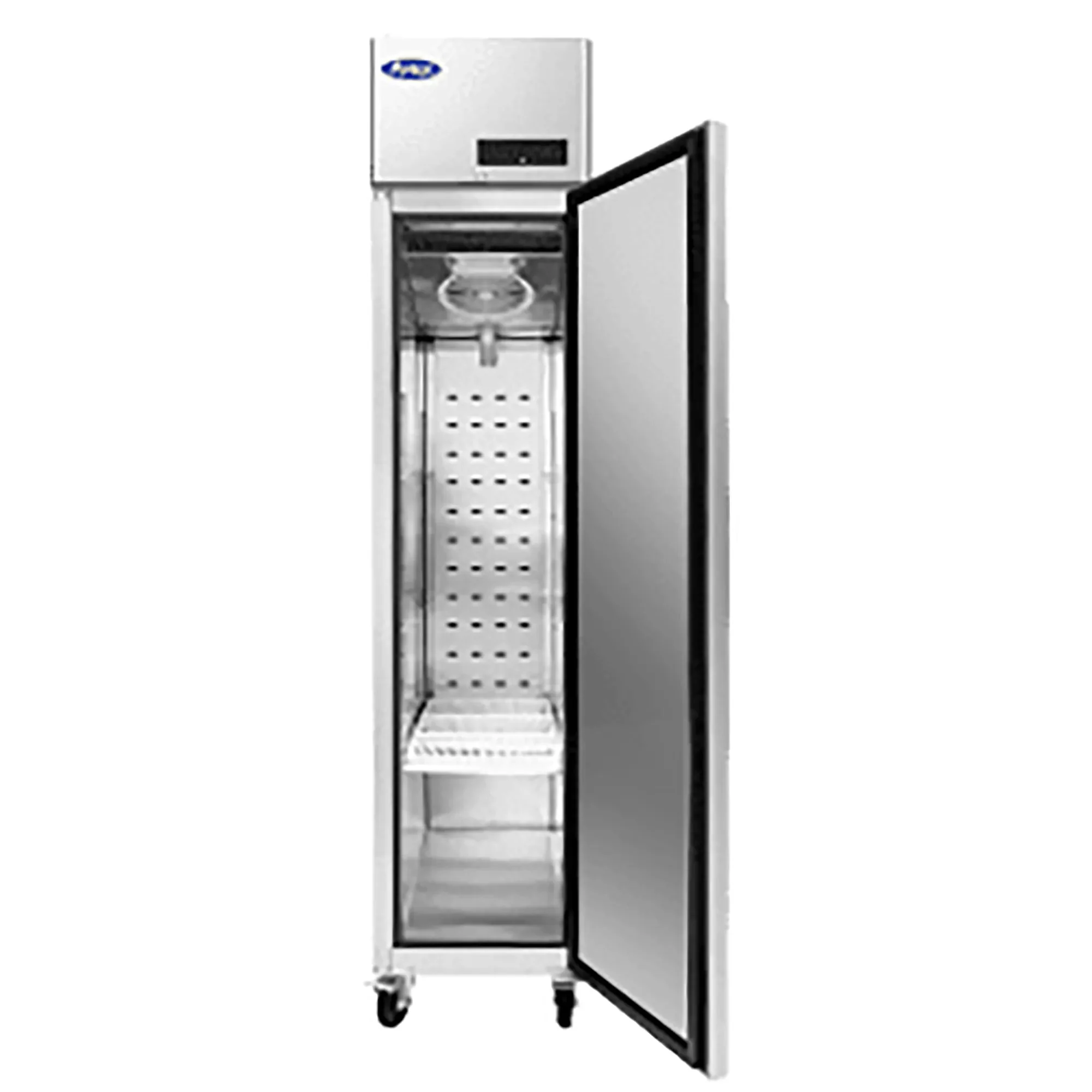 Atosa MBF15FSGR Single Solid Door 18" Wide Slim Reach-In Stainless Steel Freezer - Image 3