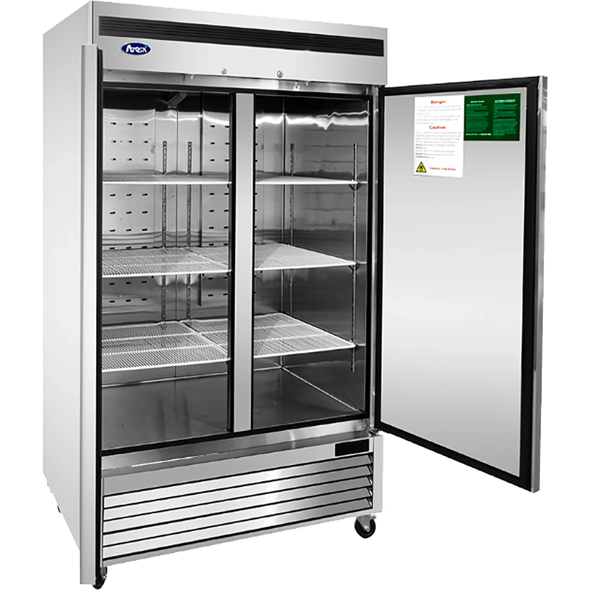 Atosa MBF8503GR Double Solid Door 54" Wide Stainless Steel Freezer - Image 3