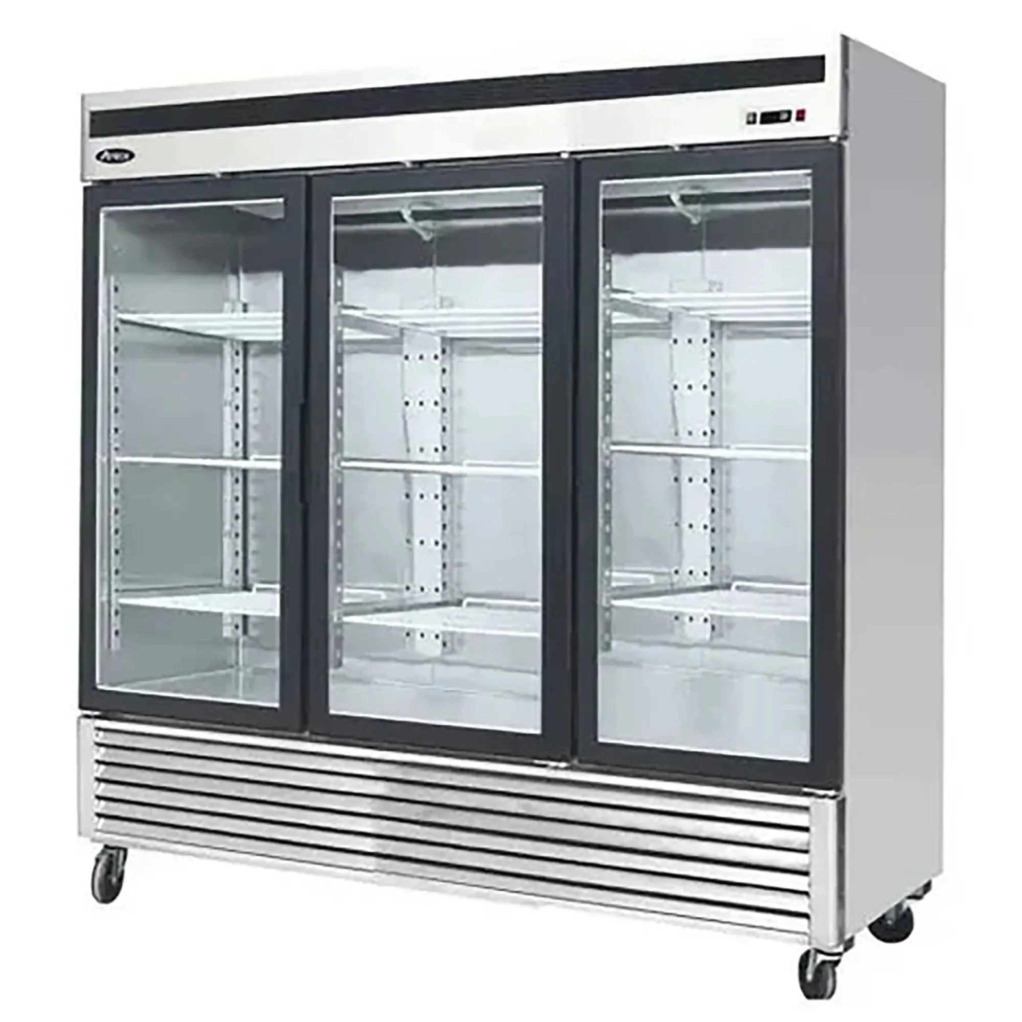 Atosa MCF8704GR Triple Door 81" Wide Stainless Steel Display Freezer - Image 2