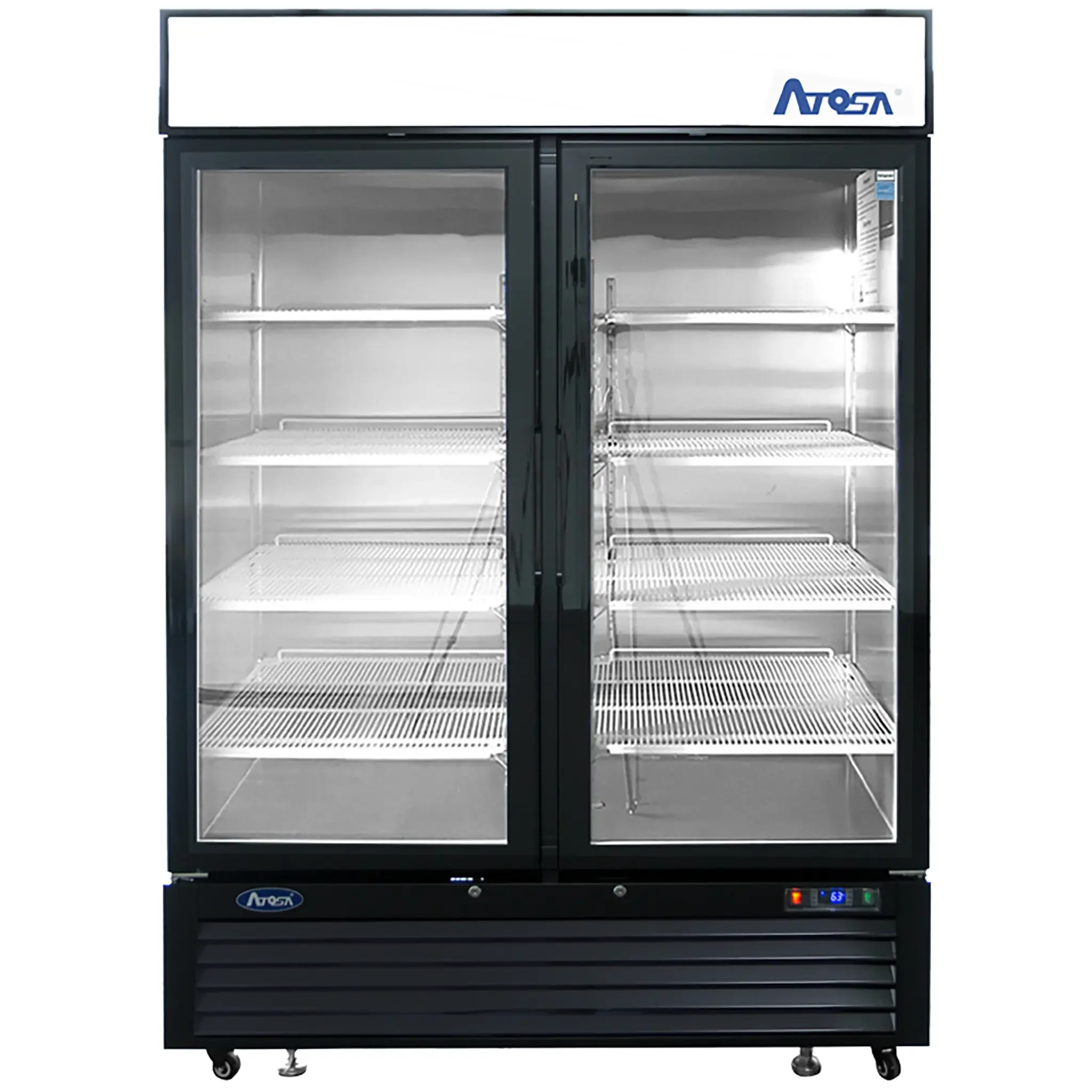 Atosa MCF8723GR Double Door 54" Wide Display Refrigerator