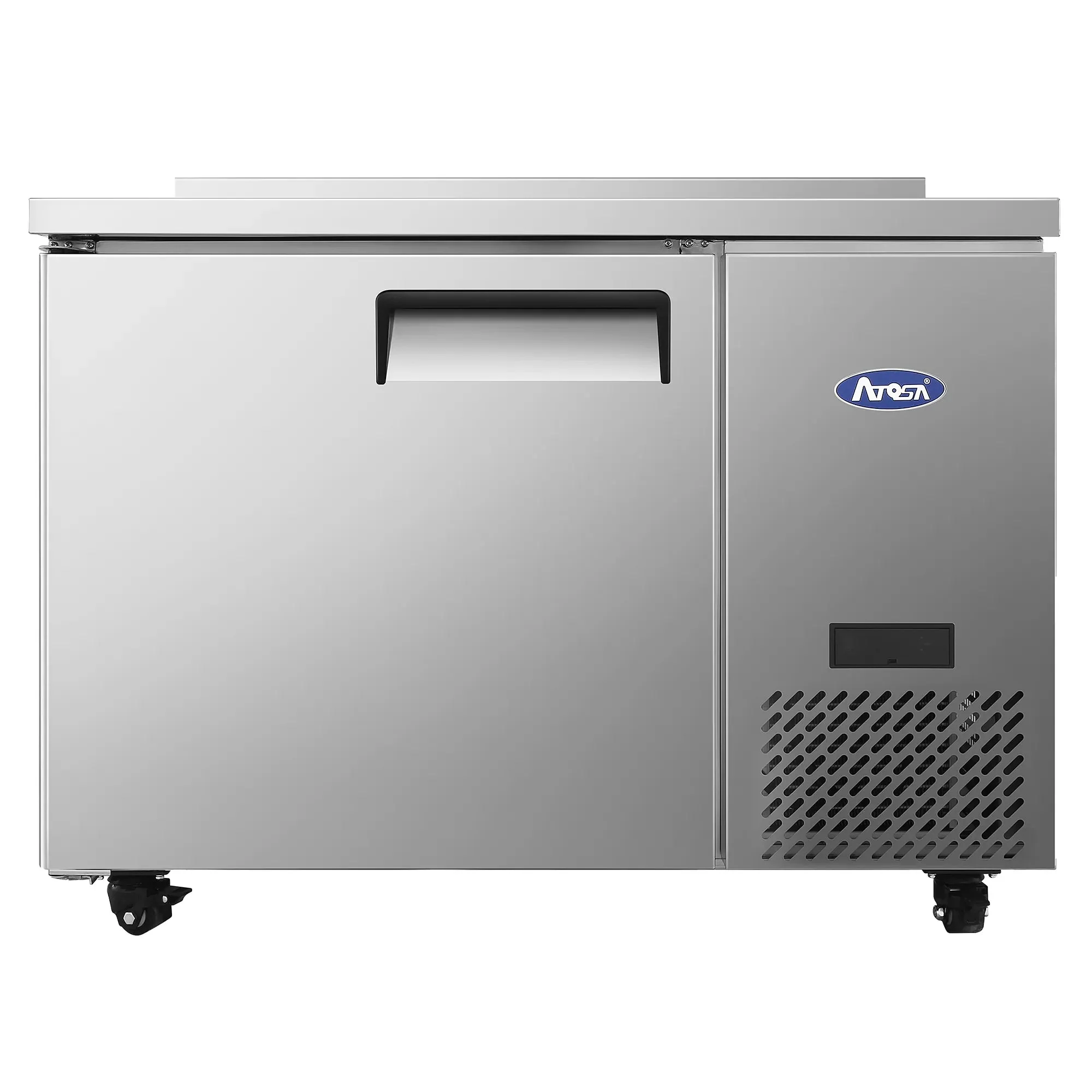 Atosa MGF44GR Single Door 44" Side Mounted Refrigerated Work Table w/ Backsplash