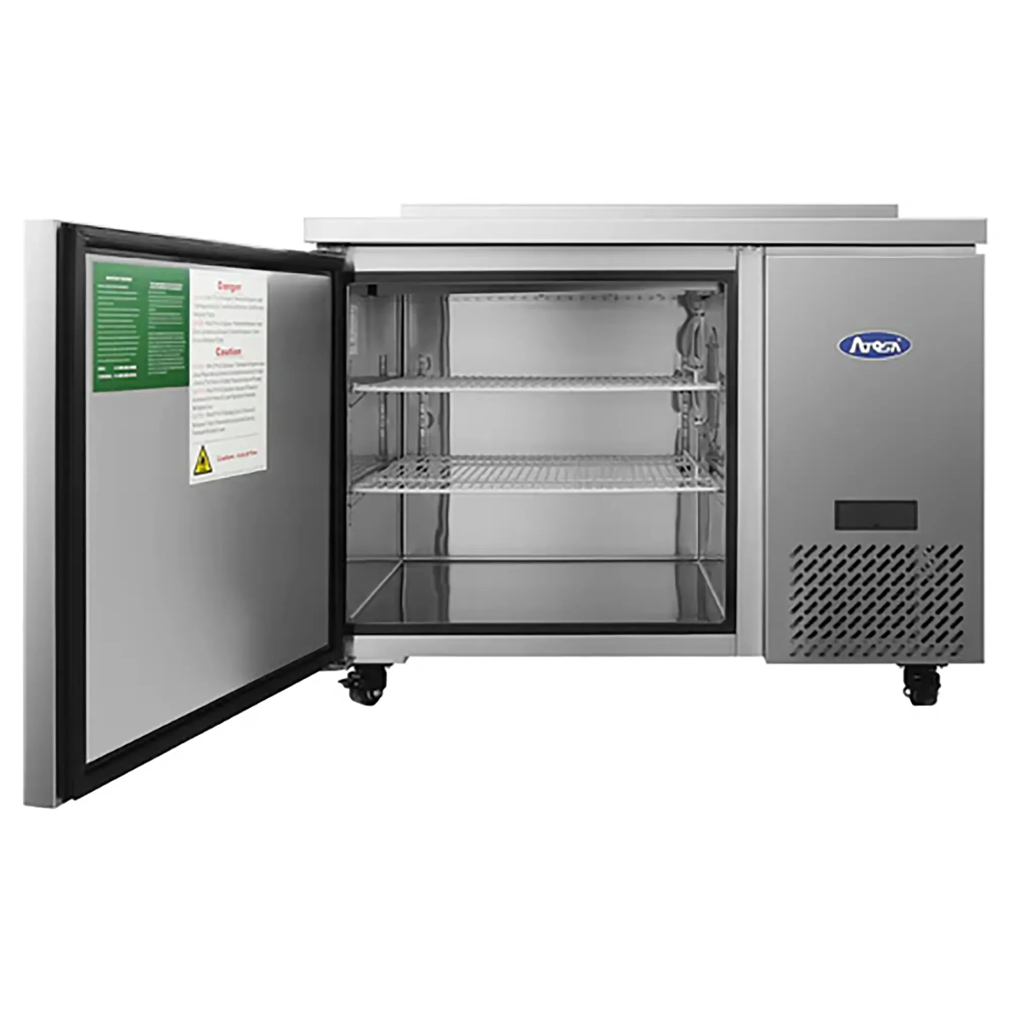 Atosa MGF44GR Single Door 44" Side Mounted Refrigerated Work Table w/ Backsplash - Image 3
