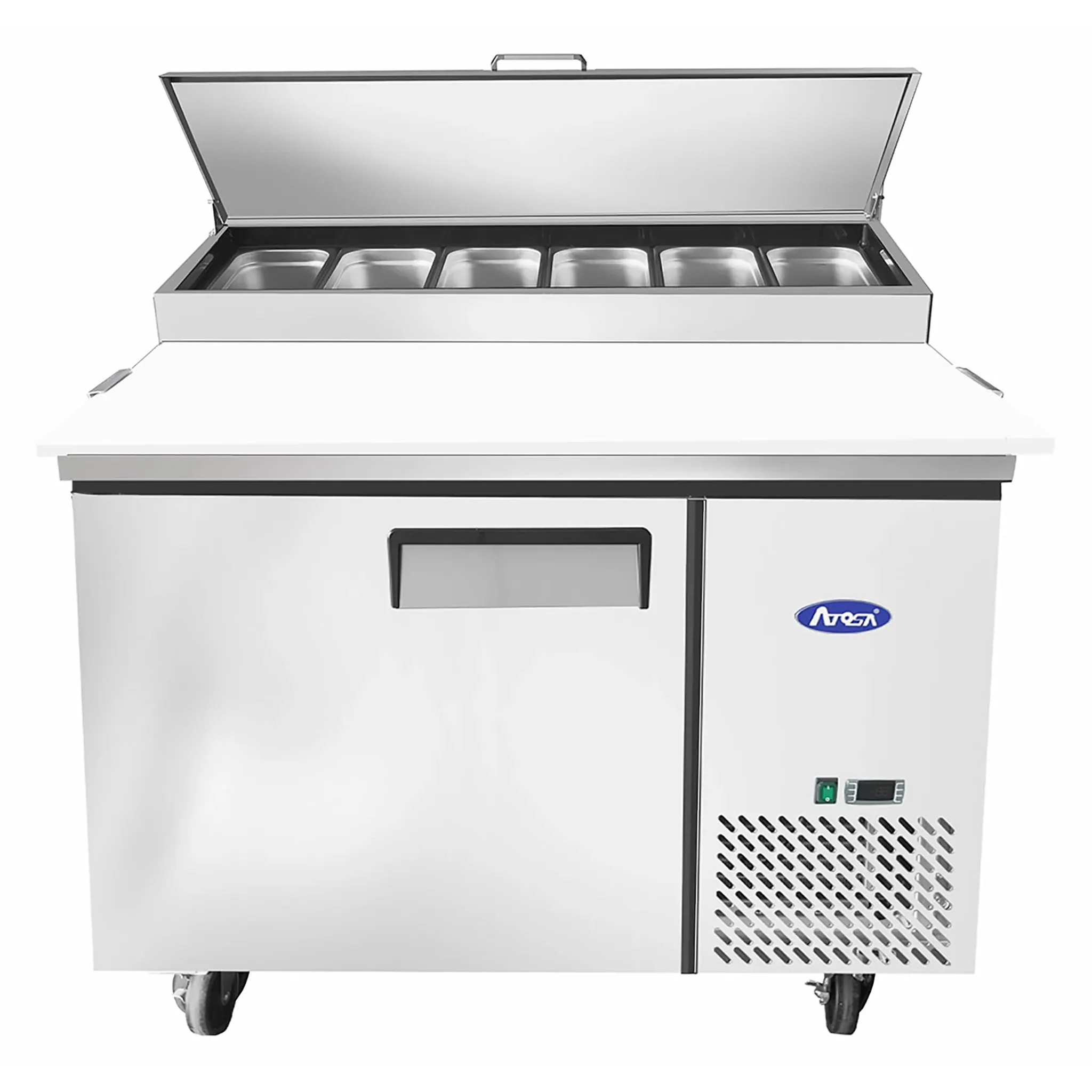 Atosa MPF8201GR Single Door 44" Refrigerated Pizza Prep Table - Image 3