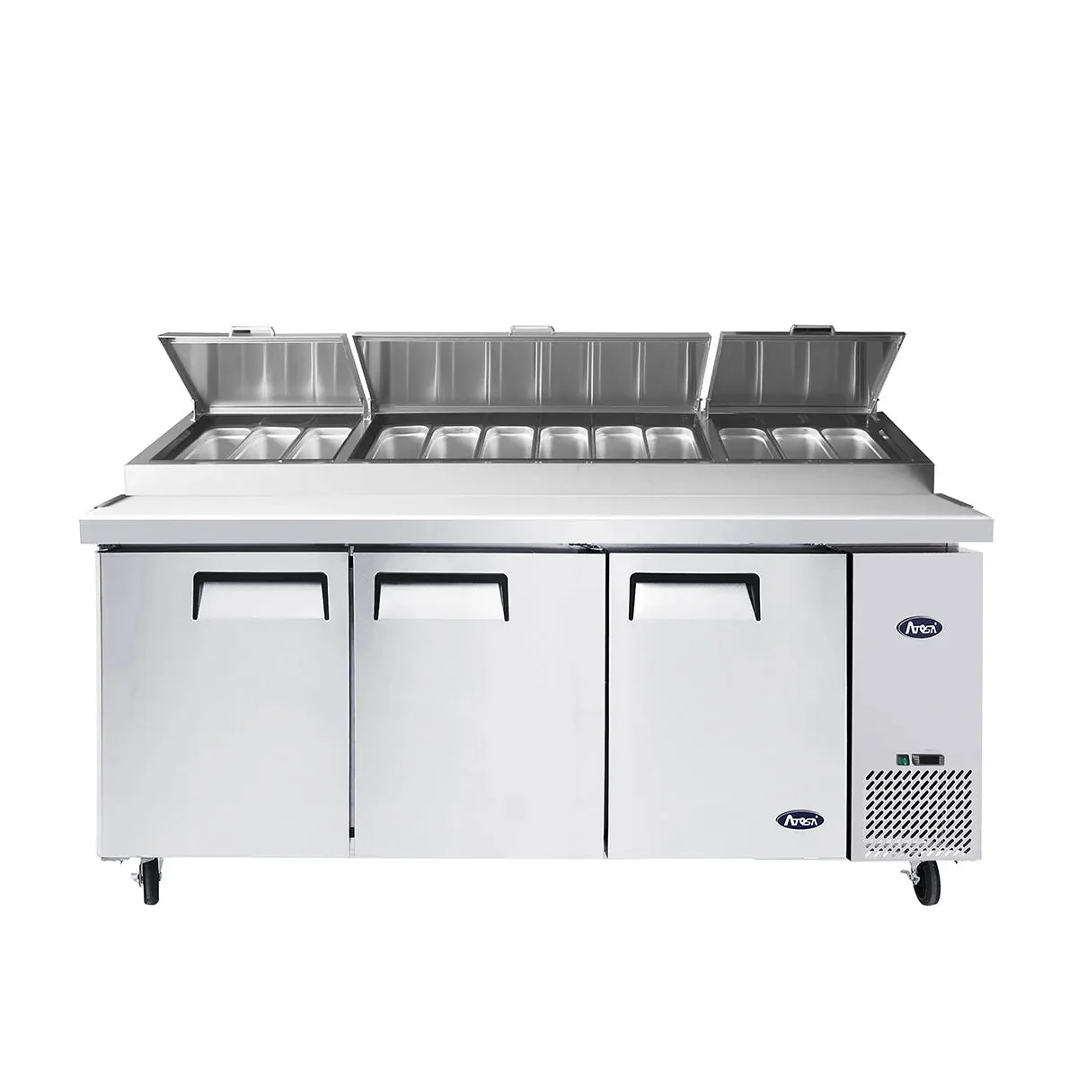 Atosa MPF8203GR Triple Door 93" Refrigerated Pizza Prep Table - Image 2