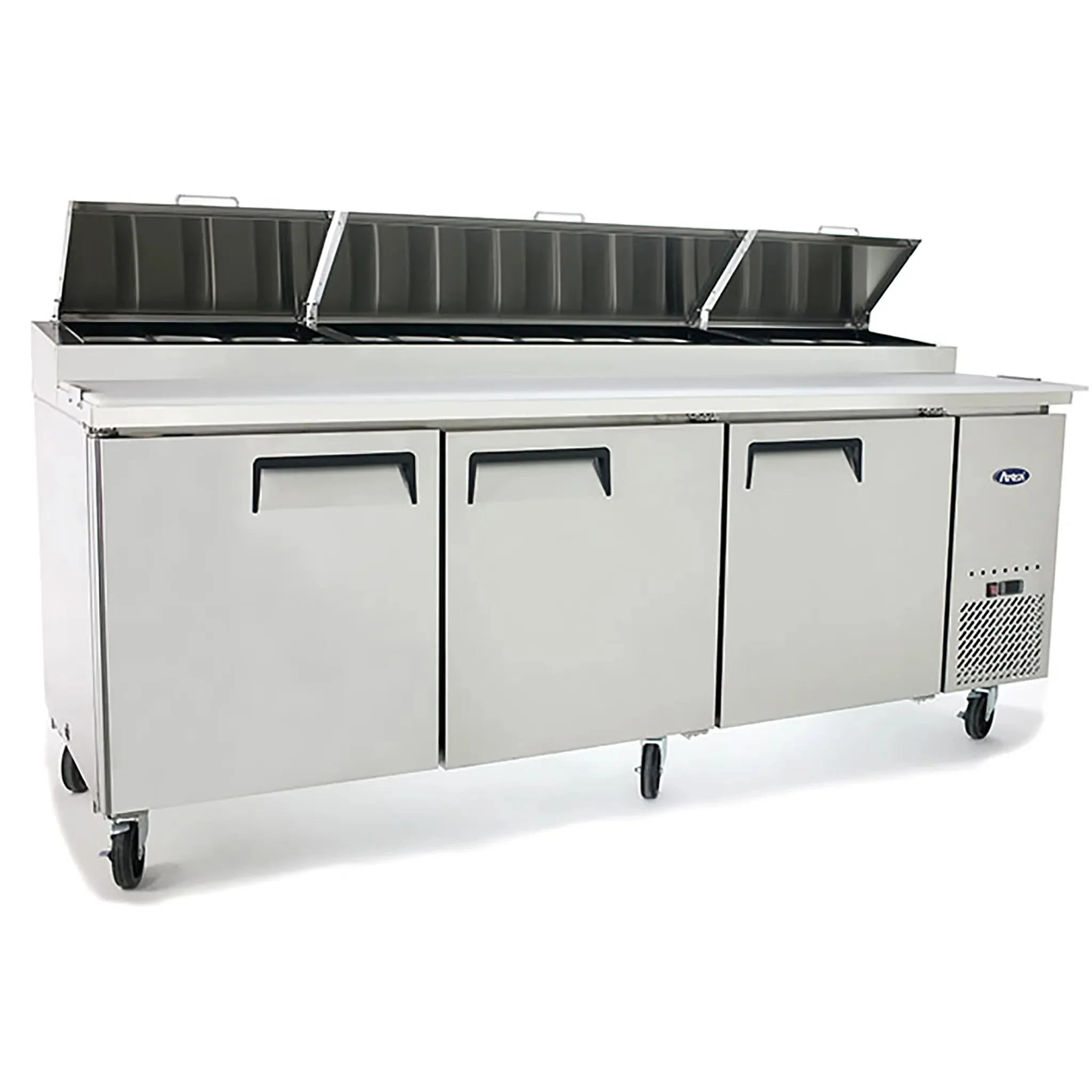 Atosa MPF8203GR Triple Door 93" Refrigerated Pizza Prep Table - Image 3