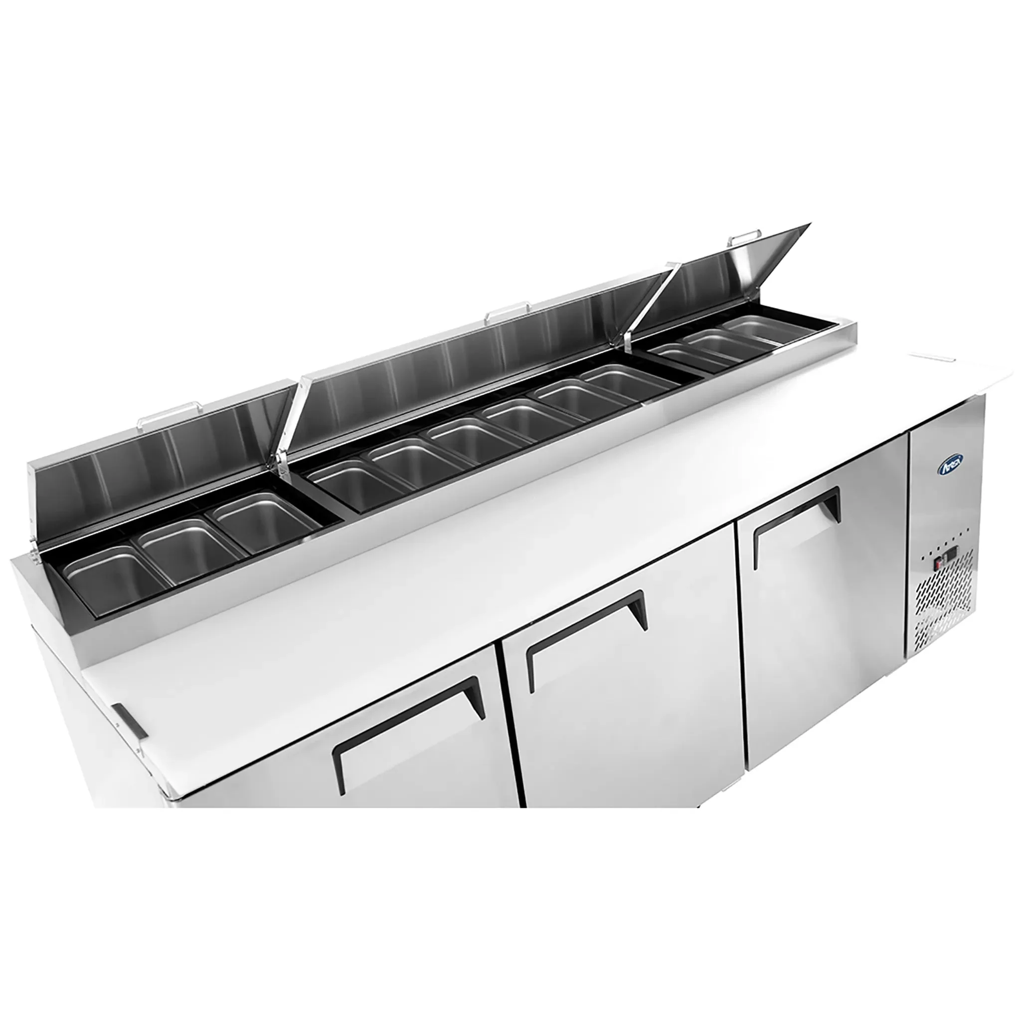 Atosa MPF8203GR Triple Door 93" Refrigerated Pizza Prep Table - Image 6