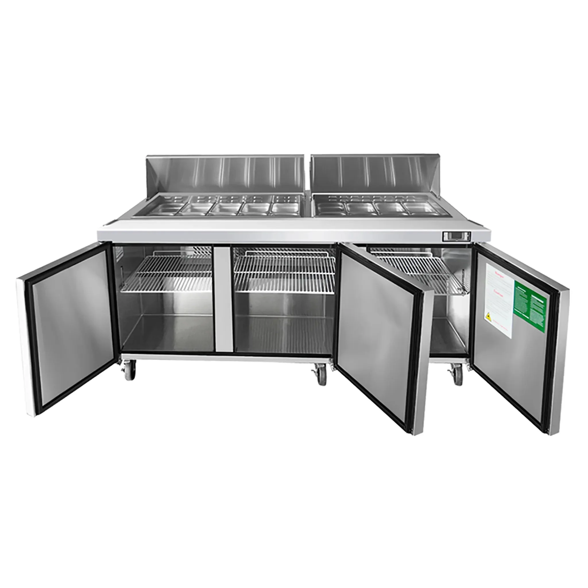 Atosa MSF8304GR Triple Door 72" Refrigerated Sandwich Prep Table - Image 3