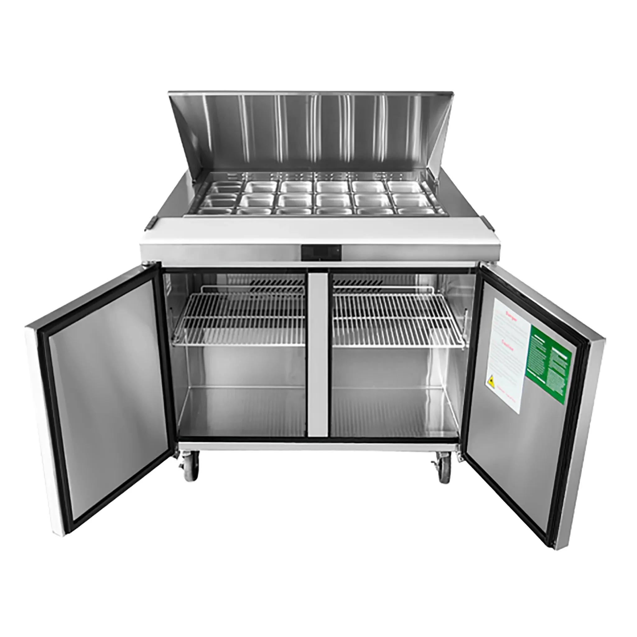 Atosa MSF8306GR Double Door 48" Refrigerated Mega Top Sandwich Prep Table - Image 4