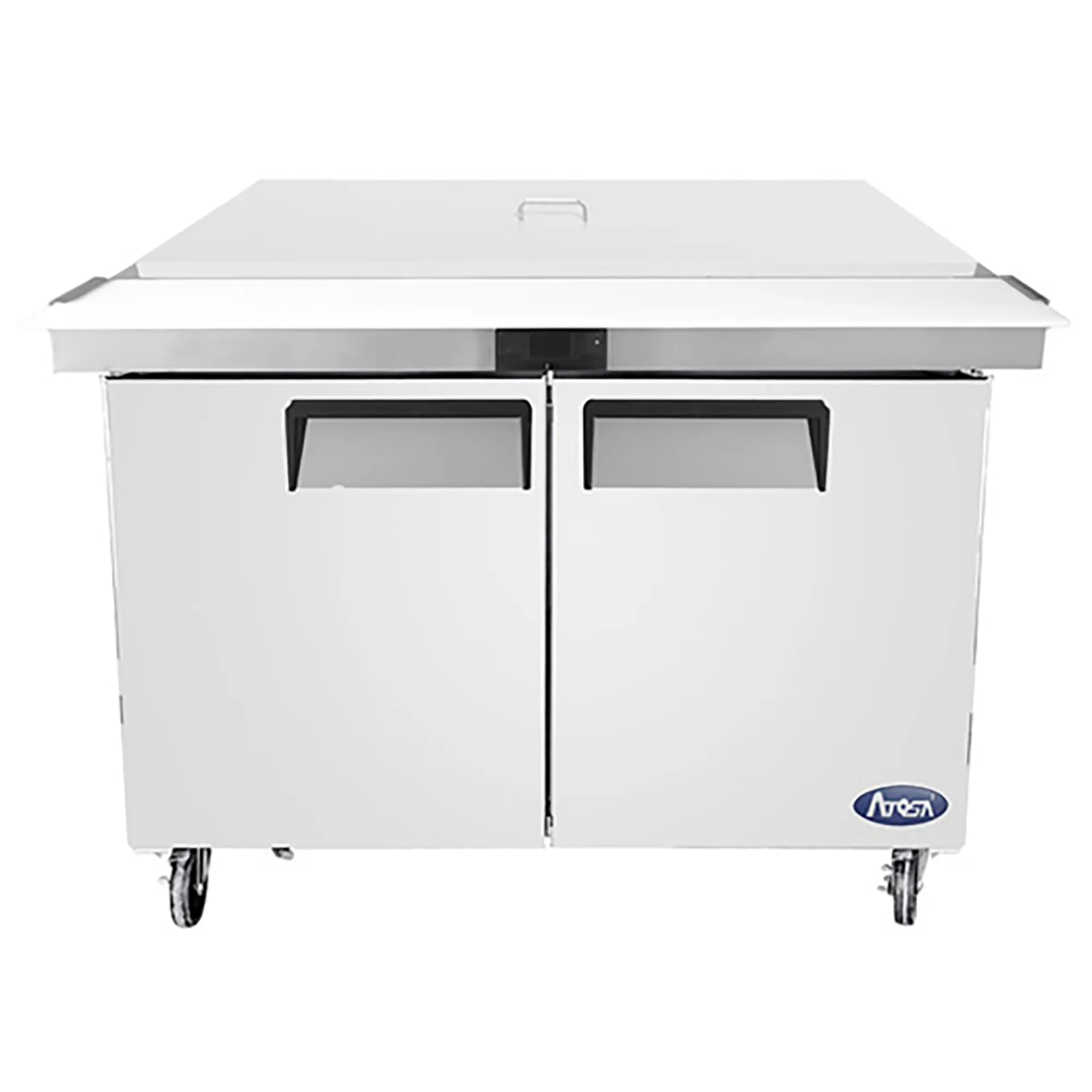 Atosa MSF8306GR-NTCV Double Door 48" Refrigerated Mega Top Sandwich Prep Table with Night Cover - Image 2
