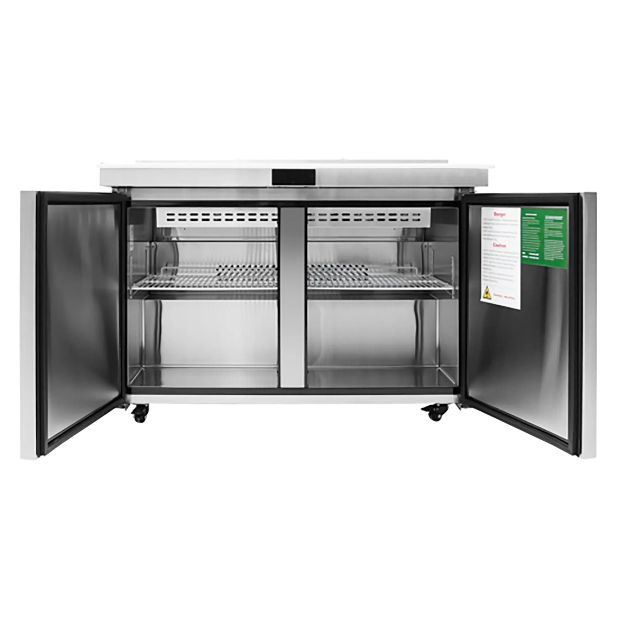 Atosa MSF8306GR-NTCV Double Door 48" Refrigerated Mega Top Sandwich Prep Table with Night Cover - Image 3