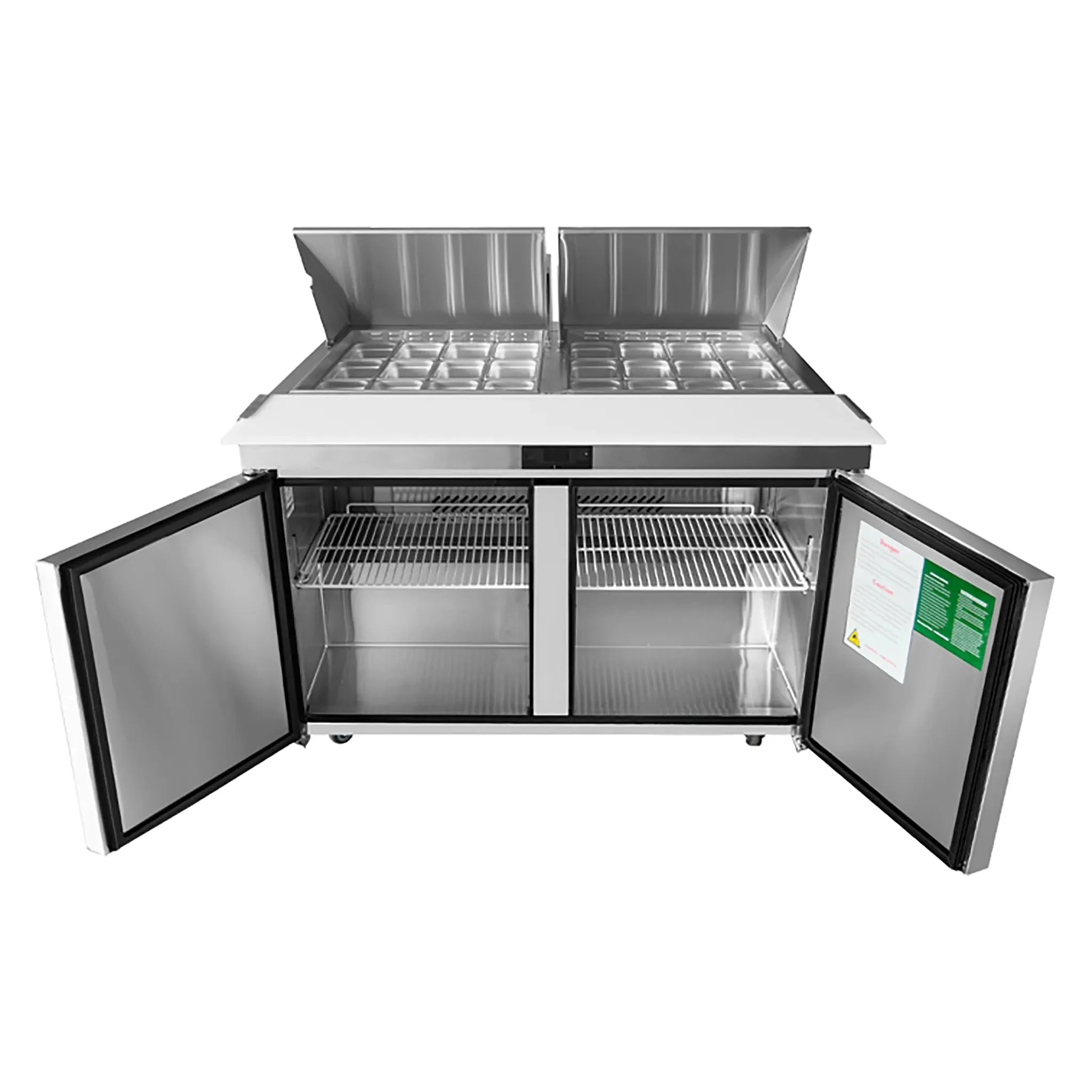 Atosa MSF8307GR Double Door 60" Refrigerated Mega Top Sandwich Prep Table - Image 2