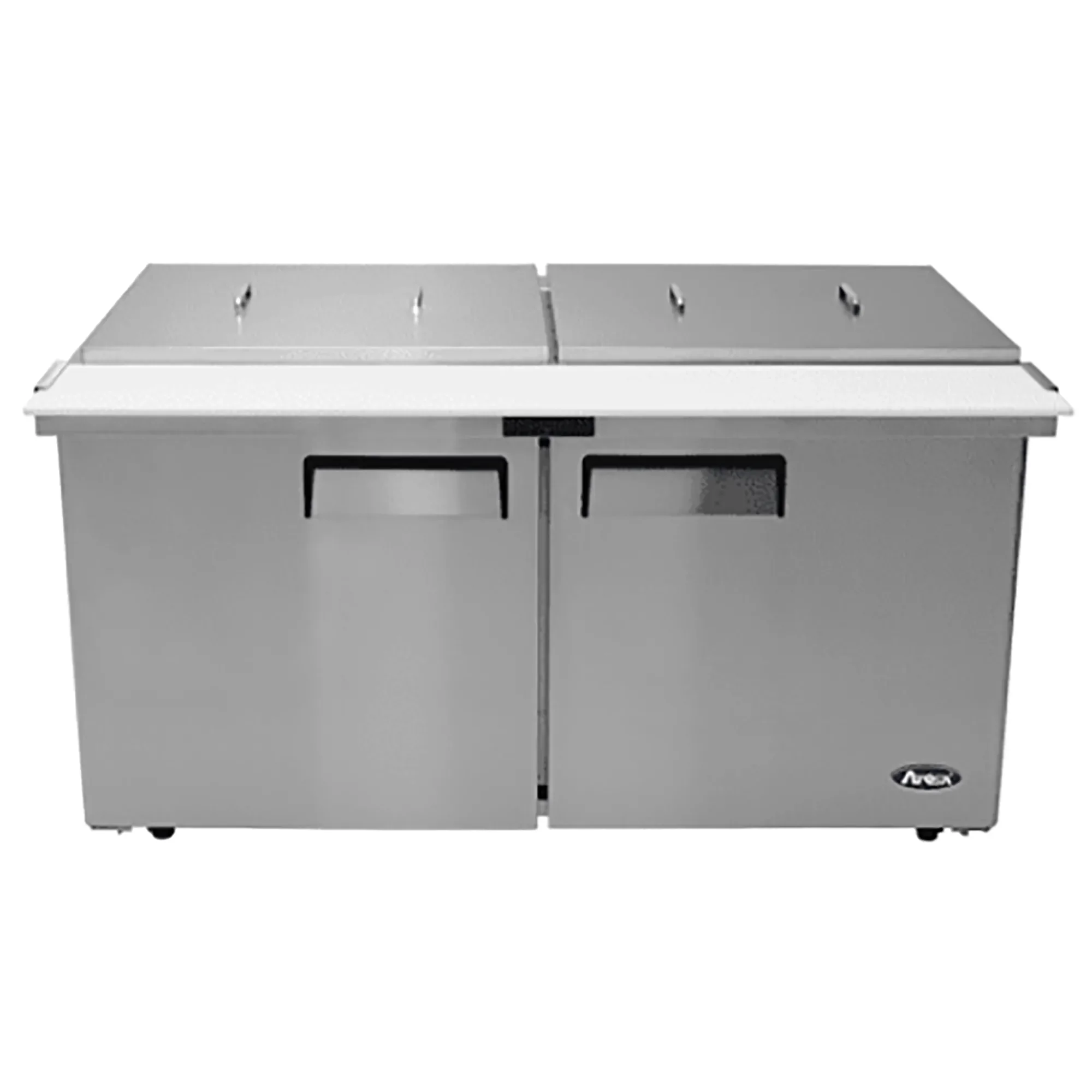 Atosa MSF8307GR-NTCV Double Door 60" Refrigerated Mega Top Sandwich Prep Table with Night Cover - Image 2