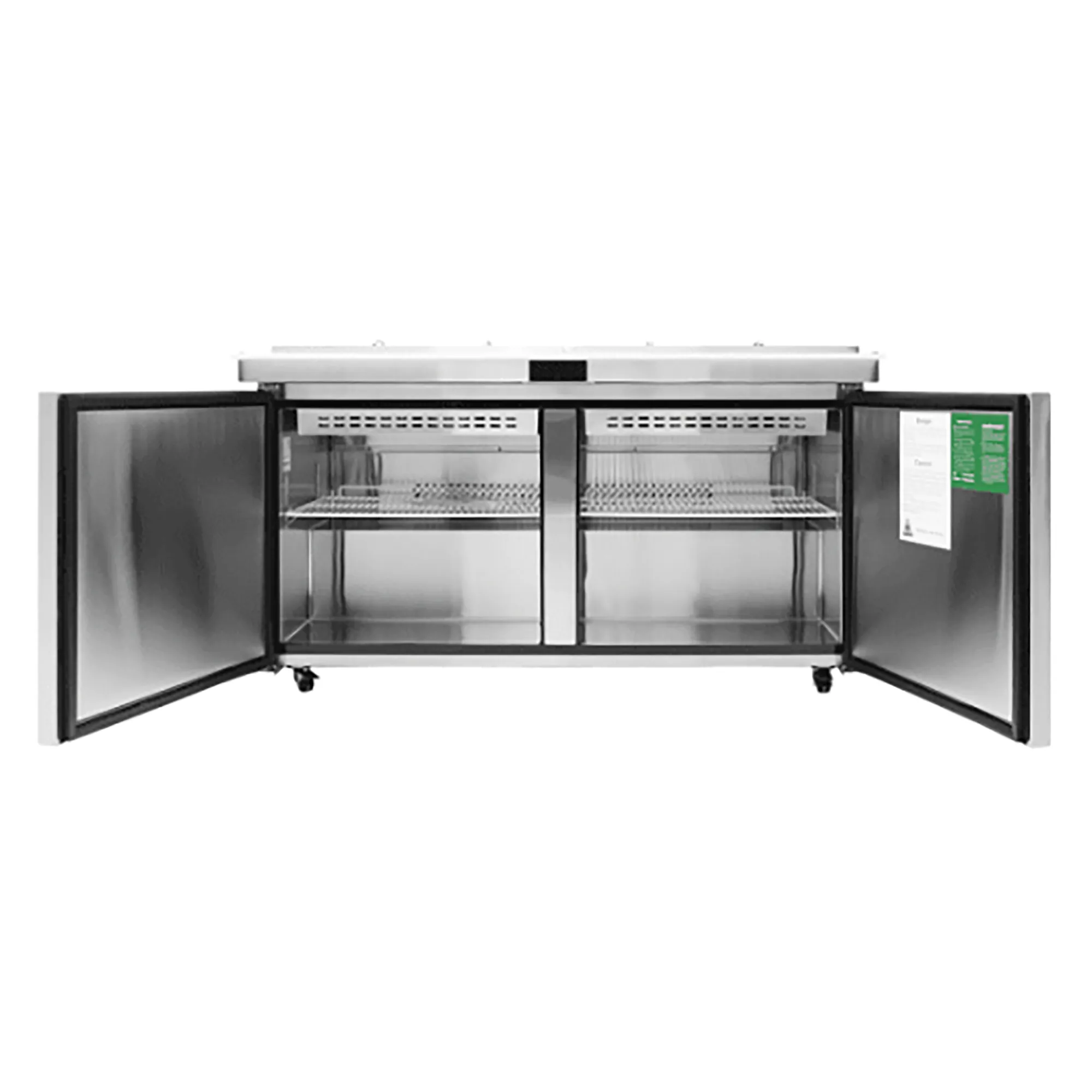 Atosa MSF8307GR-NTCV Double Door 60" Refrigerated Mega Top Sandwich Prep Table with Night Cover - Image 3