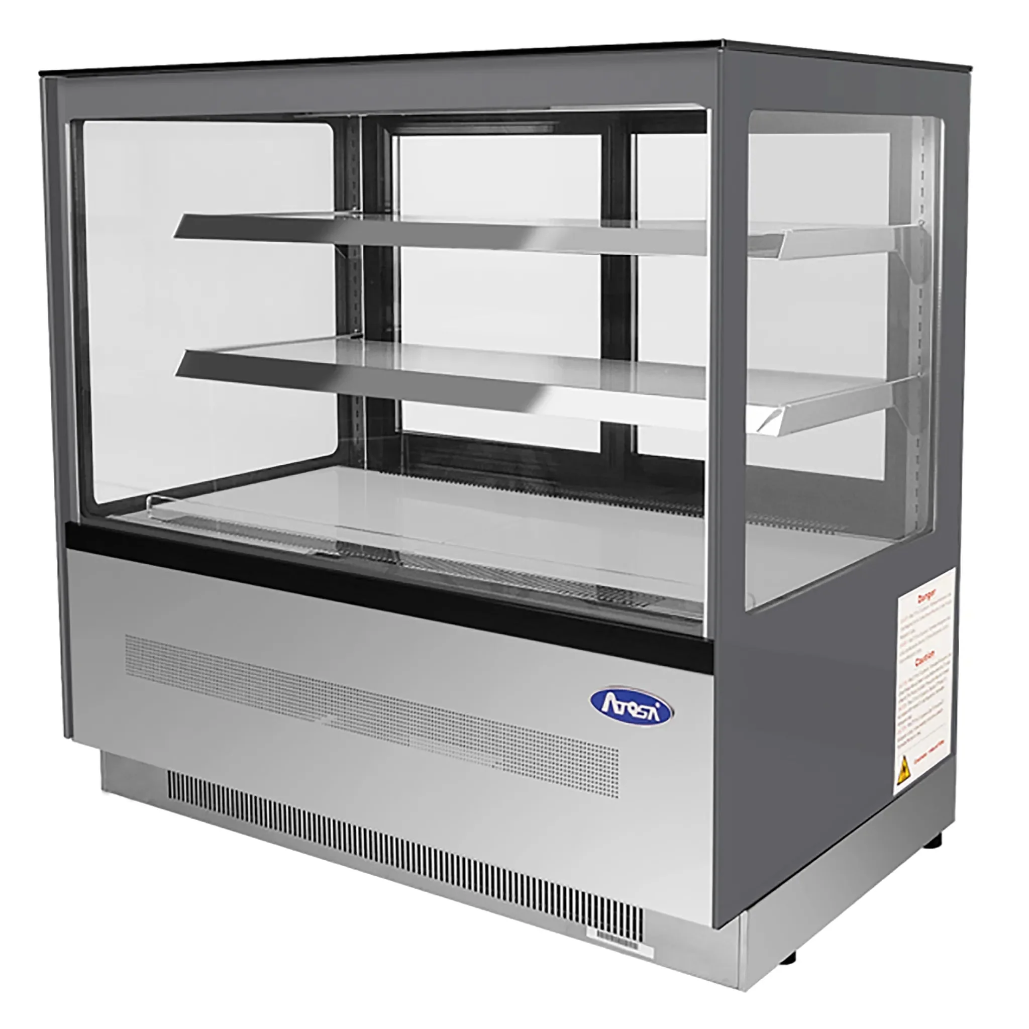 Atosa RDCS-48 Square Glass 2 Tier 48" Refrigerated Pastry Display Case - Image 3