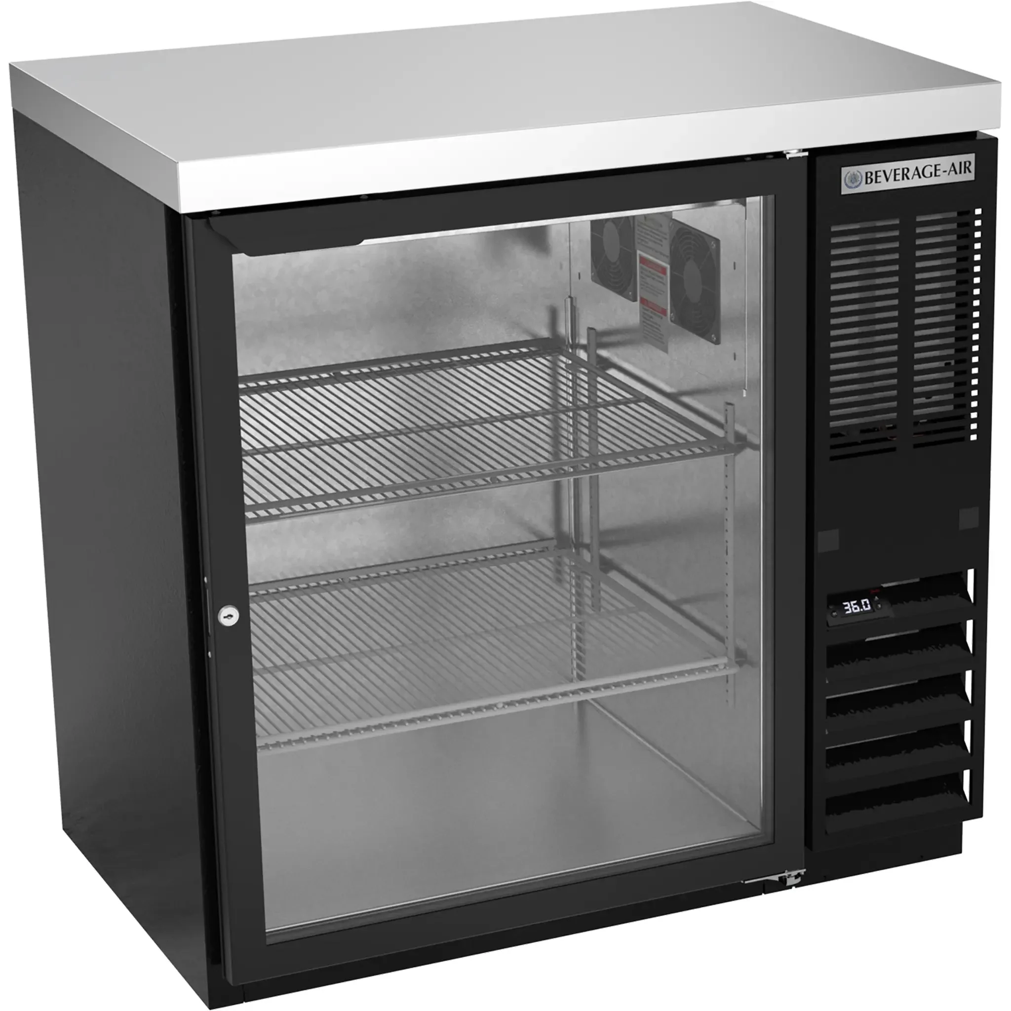 **OPEN BOX** Beverage Air BB36HC-1-G-B-27 Single 36" Glass Door Back Bar Cooler - Image 3