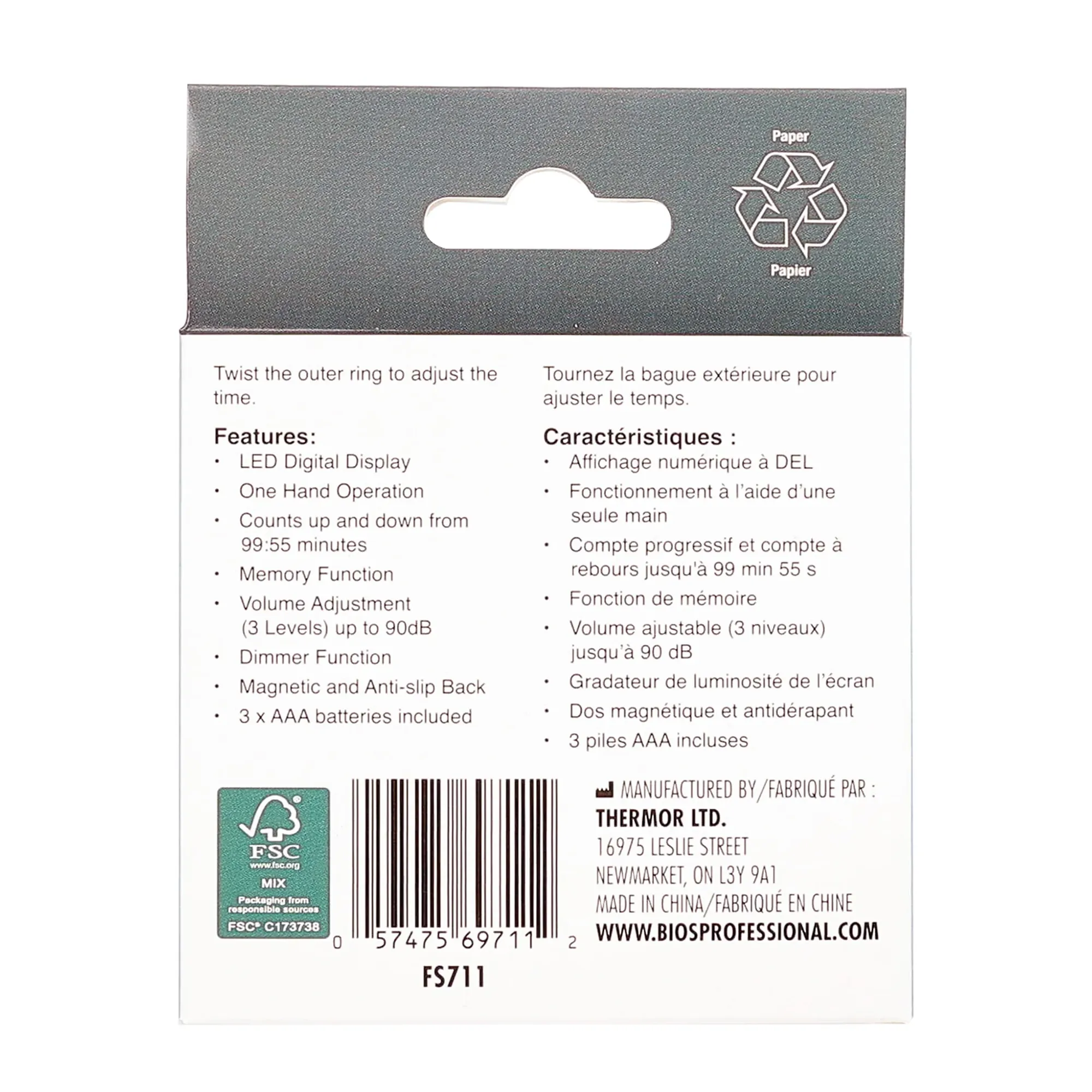 Bios FS711 Rotary Kitchen Timer - Image 7