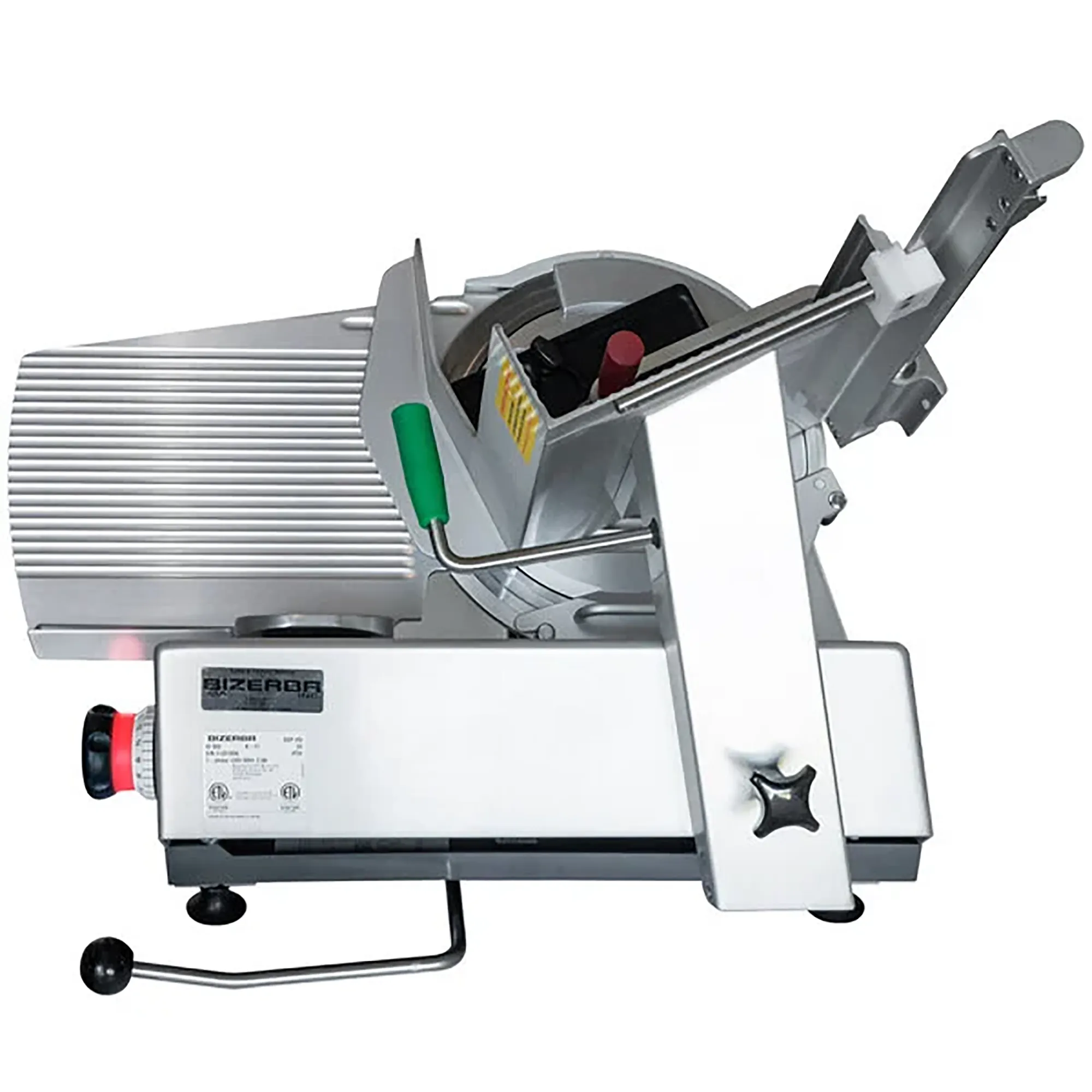 Bizerba GSP HDI-90 Automatic Illuminated Aluminum Meat Slicer - 13” Blade, 1/2 HP, Belt Drive - Image 4