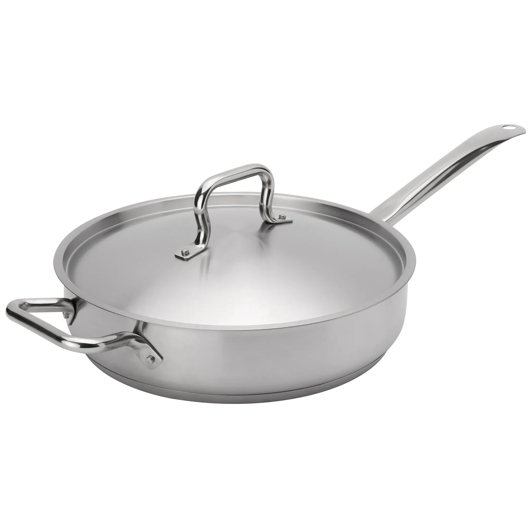 Browne ELEMENTS Stainless Steel Sauté Pan With Cover - Various Sizes - Image 2