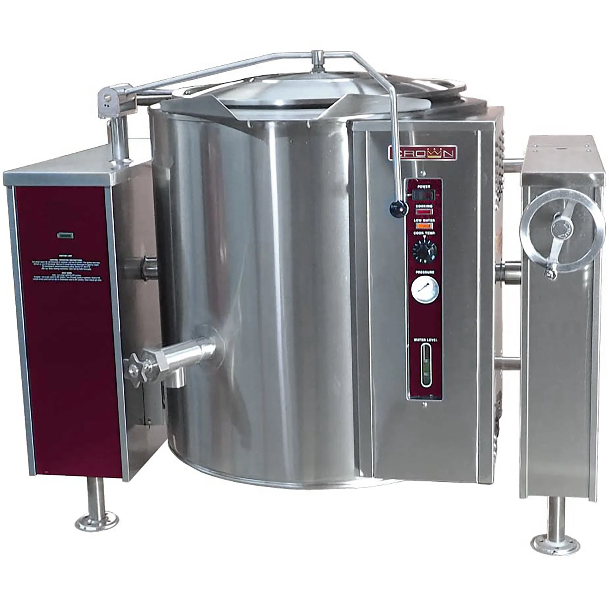 Crown GLT-80 Natural Gas/Propane Tilting Steam Kettle - 80 Gallon Capacity