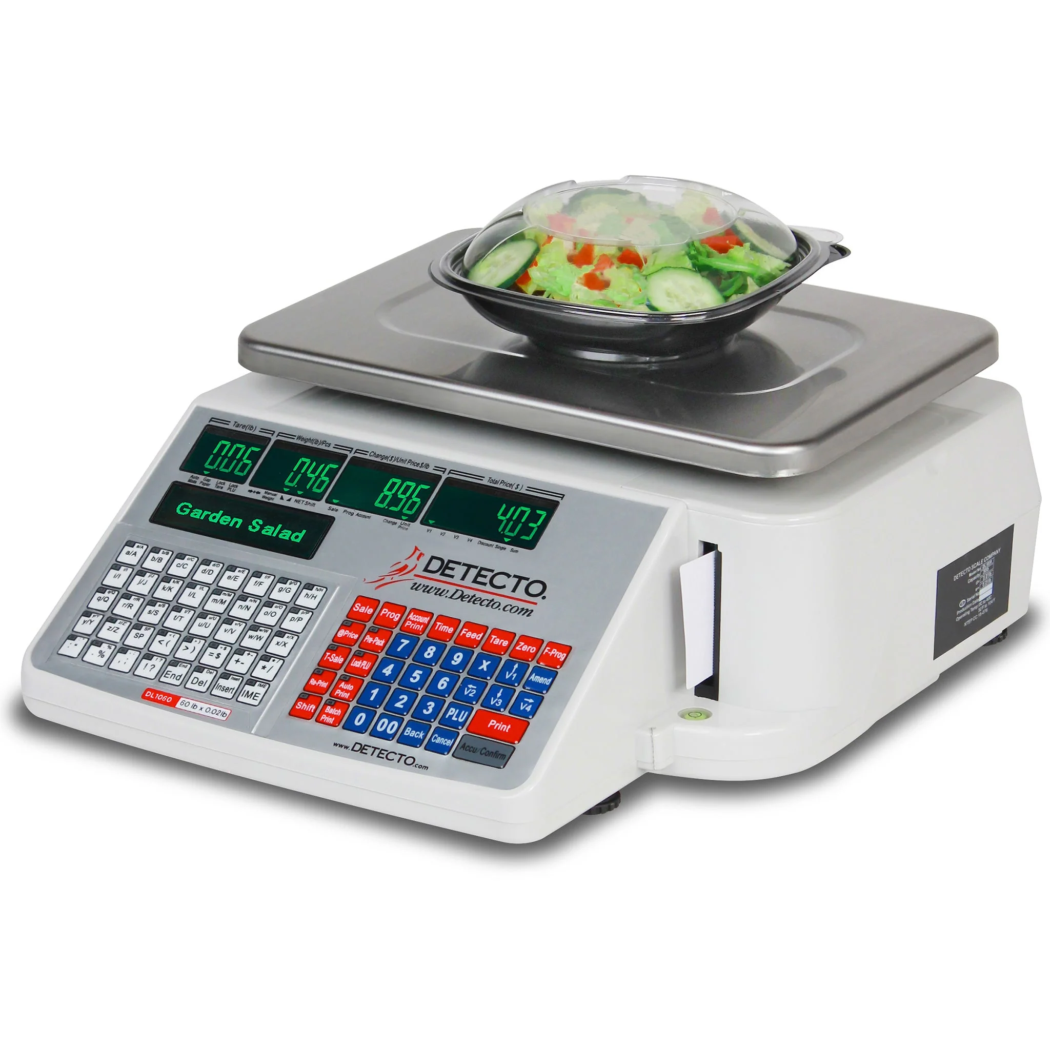 Detecto DL Series Price Computing Scale with Built-in Printer - Various Options - Image 3