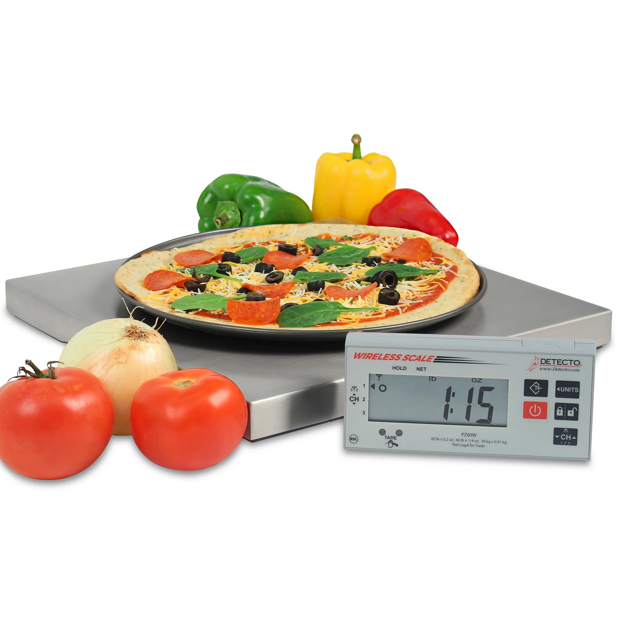 Detecto PZ Series Wireless Portioning Ingredient Scale - 30 Lbs & 60 Lbs Capacity - Image 3