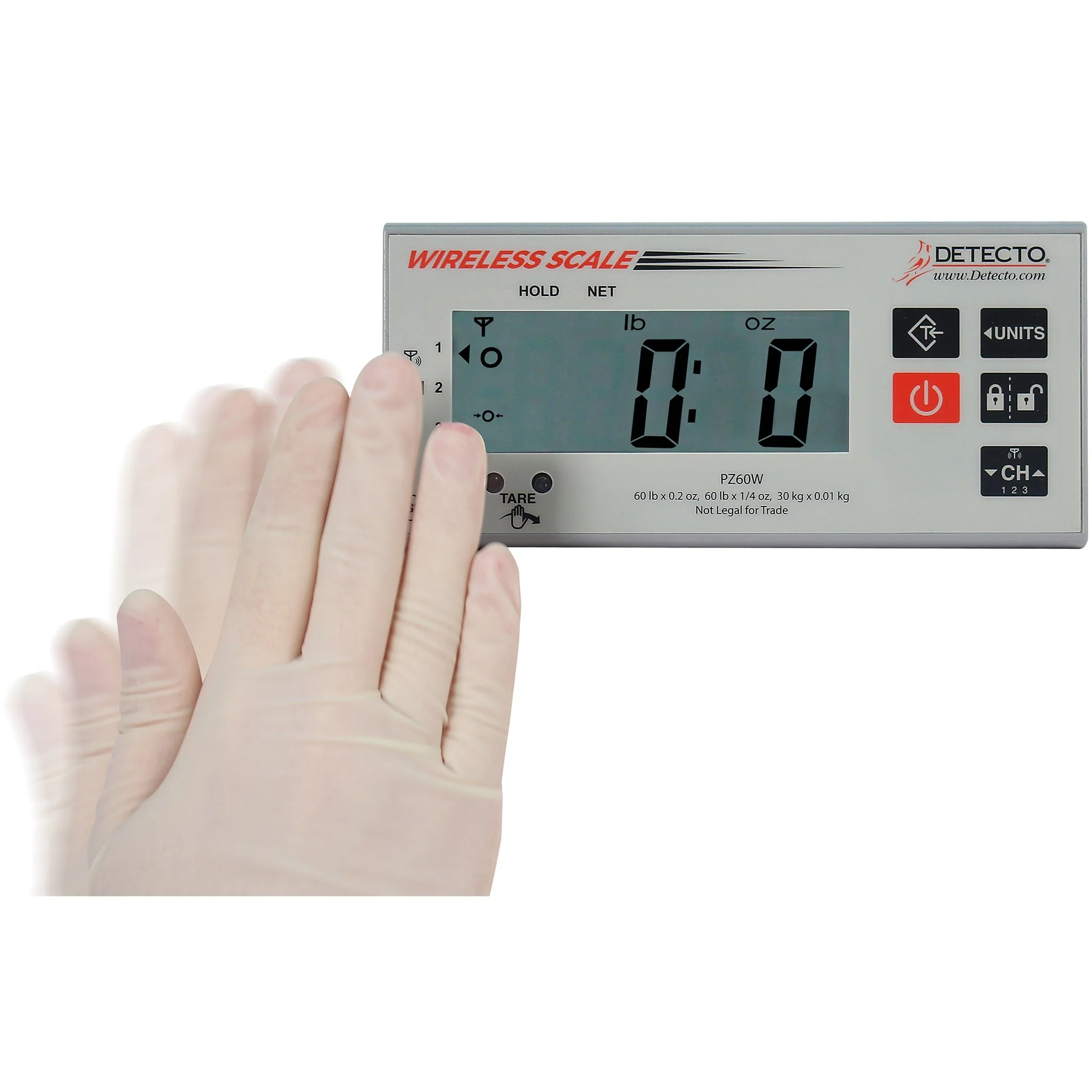 Detecto PZ Series Wireless Portioning Ingredient Scale - 30 Lbs & 60 Lbs Capacity - Image 5