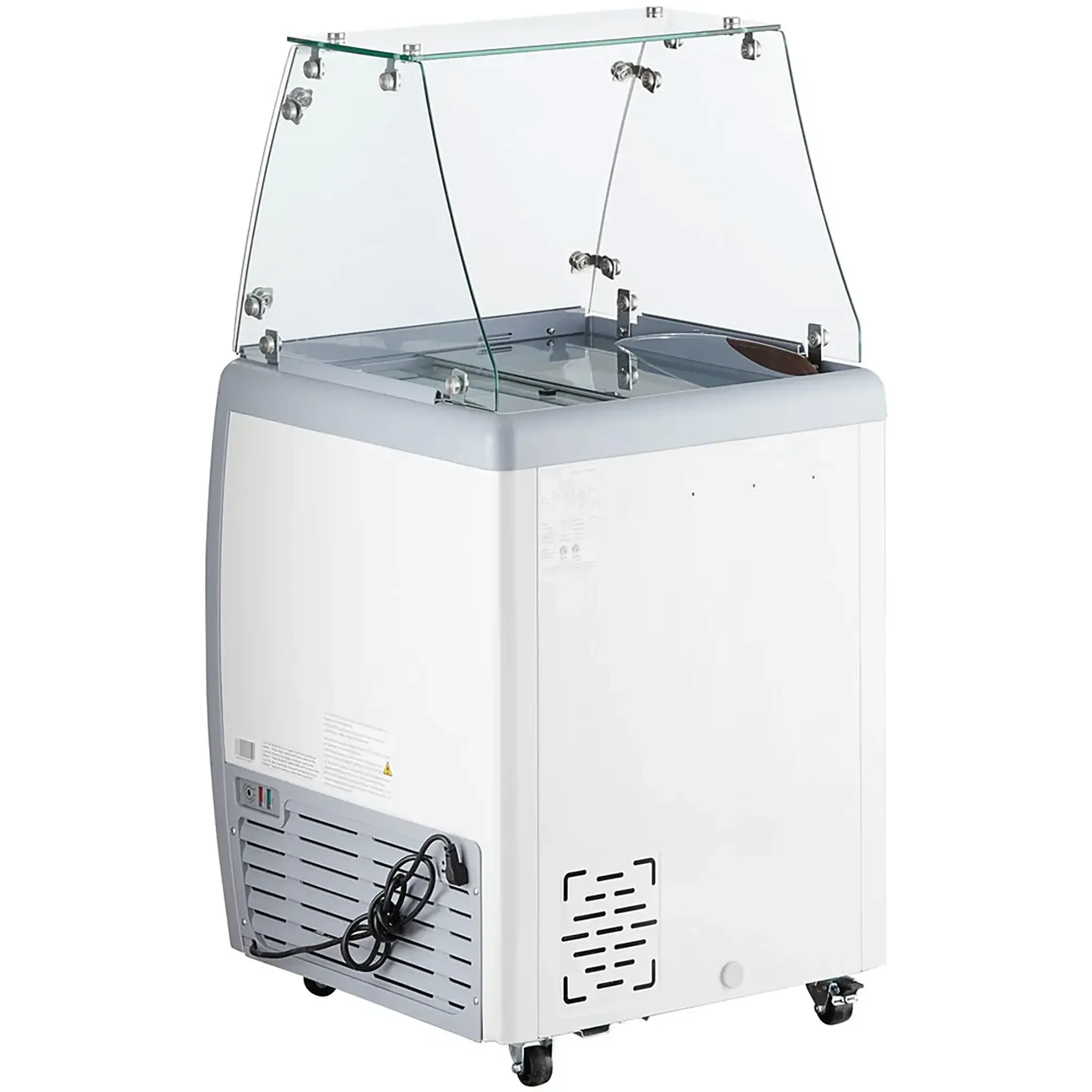Duracold DIPC-26 Ice Cream Dipping & Gelato Freezer - 4 Tub/3 Pan Capacity, With or Without Sneeze Guard - Image 3