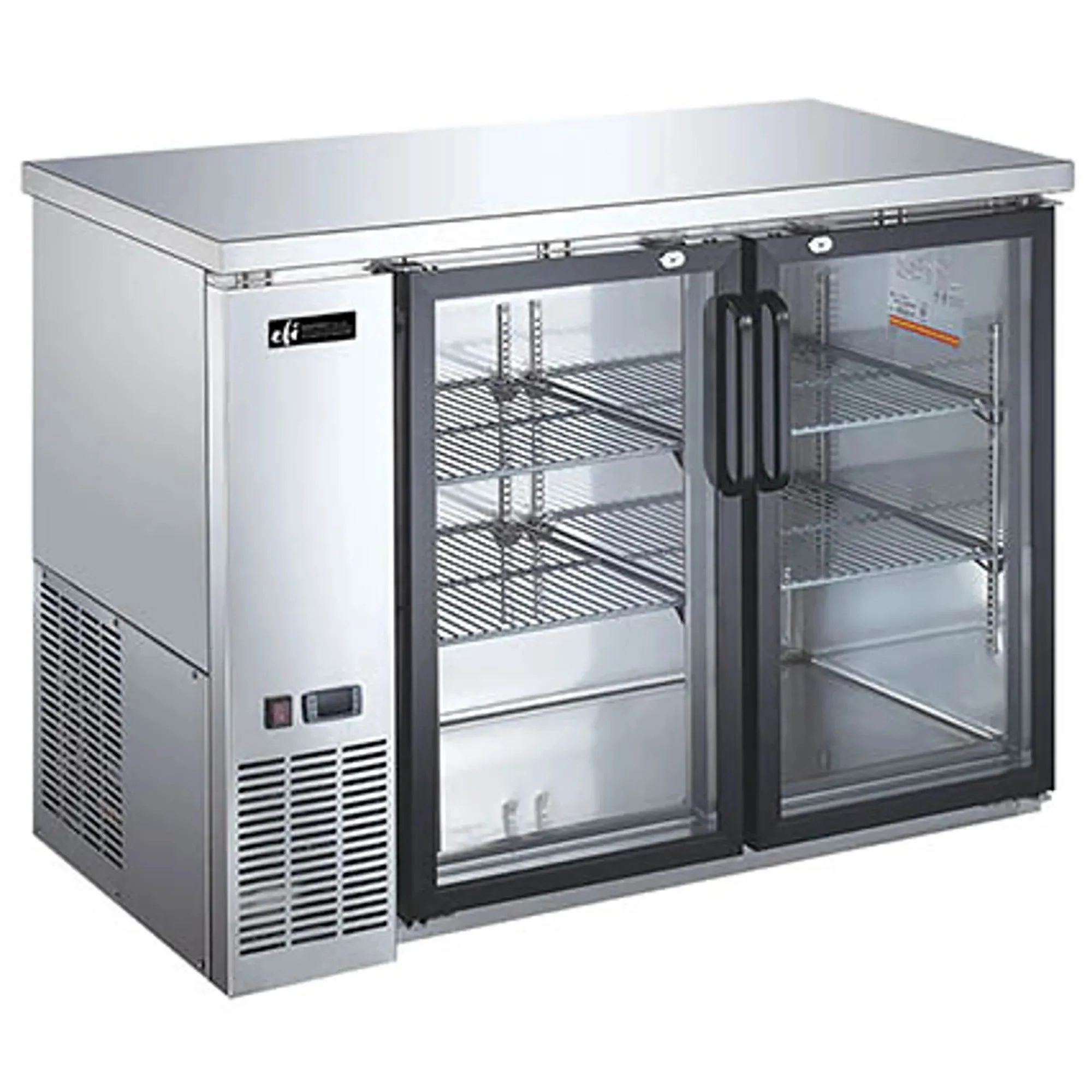 EFI CBBSDR2-48CC Stainless Steel 49" Double Door Back Bar Cooler - Various Configurations - Image 3
