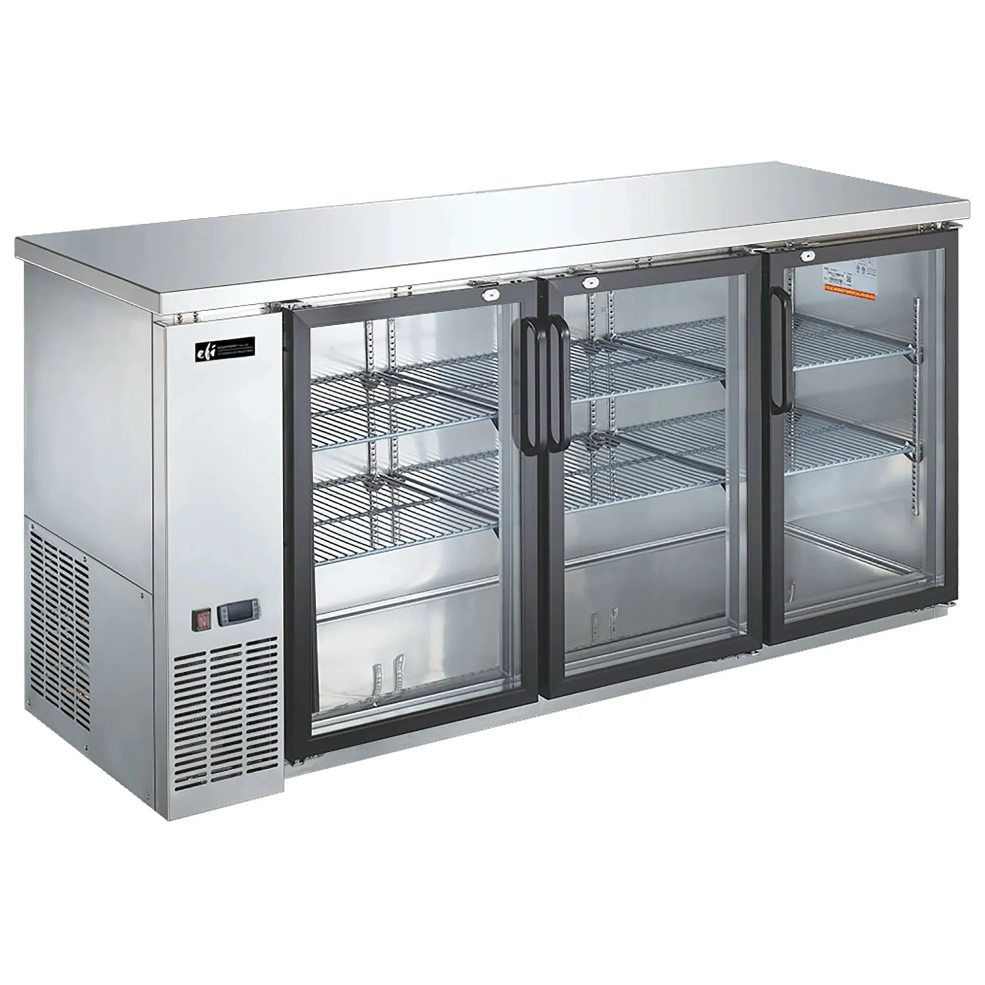 EFI CBBSDR3-72CC Stainless Steel 73" Triple Door Back Bar Cooler - Various Configurations - Image 2