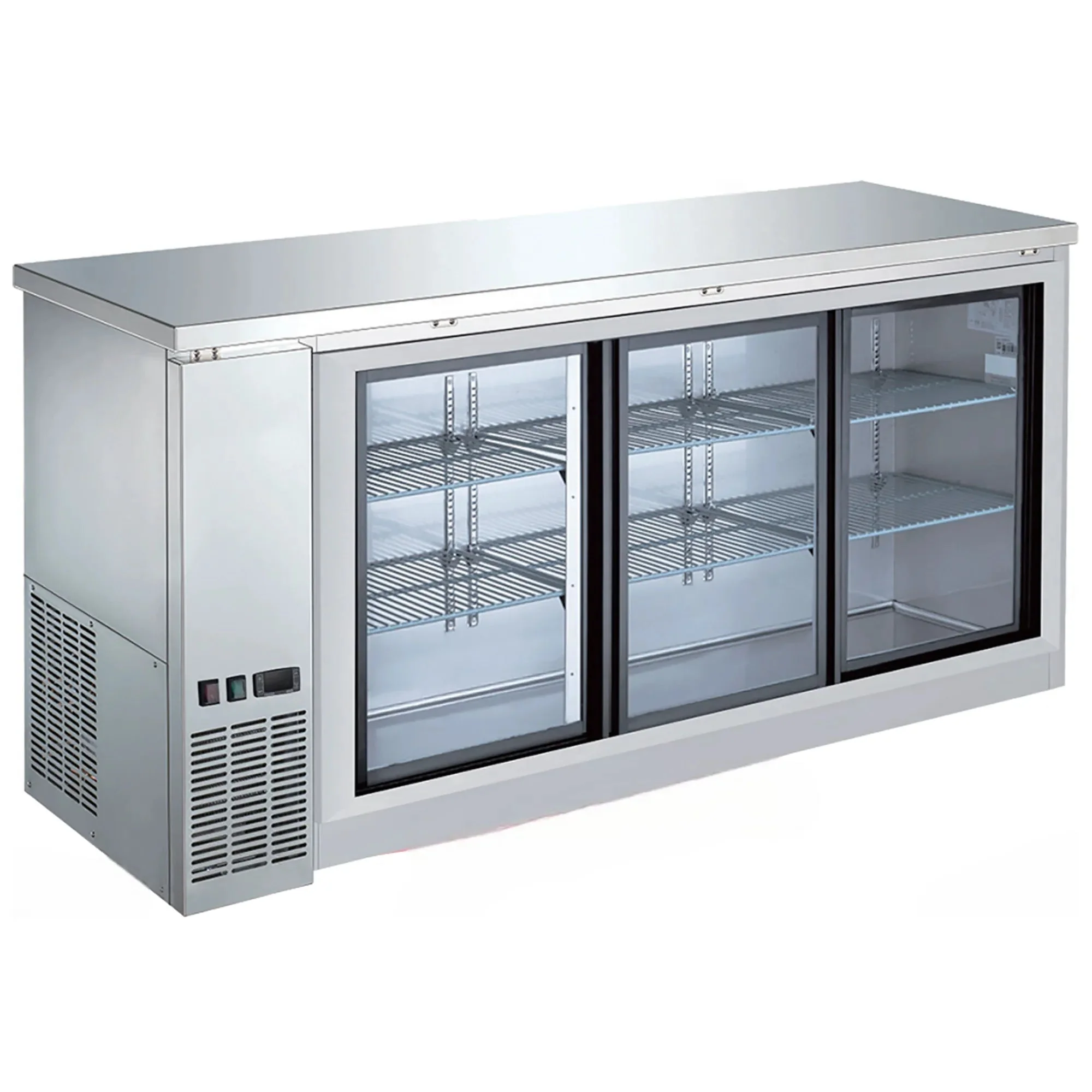 EFI CBBSDR3-72CC Stainless Steel 73" Triple Door Back Bar Cooler - Various Configurations - Image 3