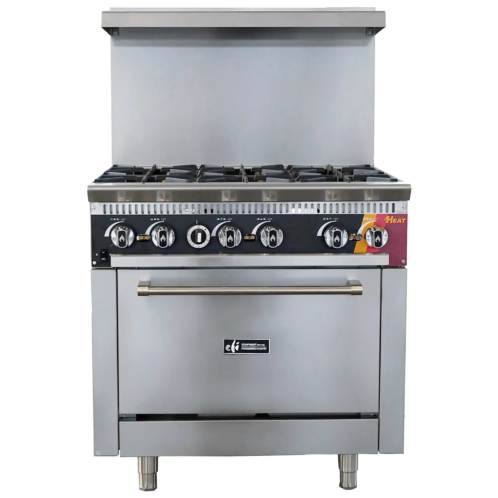 EFI Natural Gas/Propane 36" Stove Top Range with Convection Oven - 6 Burners