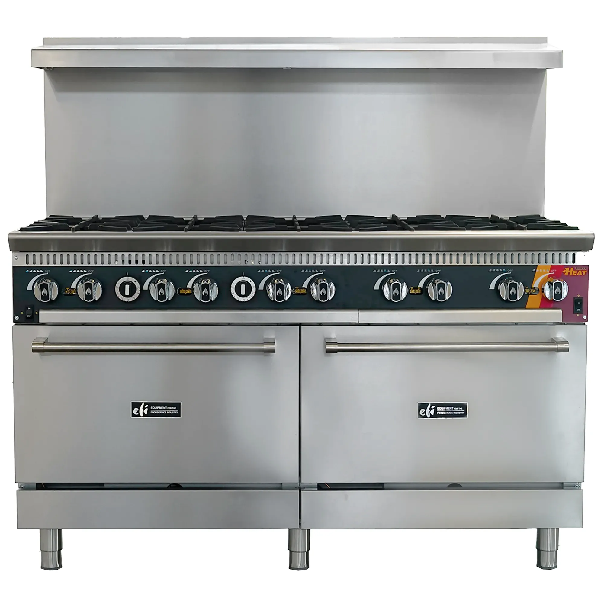 EFI Natural Gas/Propane 60" Stove Top Range with Convection Oven - 10 Burners