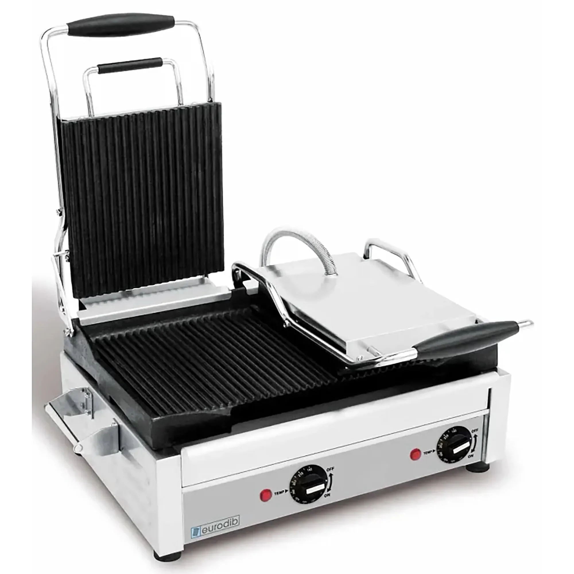 Eurodib SFE Series Large Double 18" x 11" Press Panini Grill, 240V - Various Configurations - Image 2
